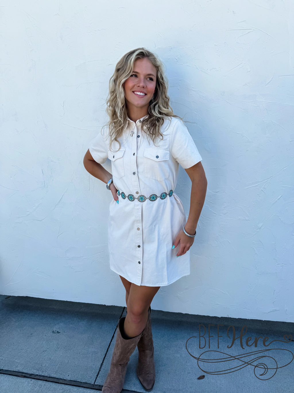 Vanilla Vogue: Cream Denim Dress by Jodifl - BFF Here