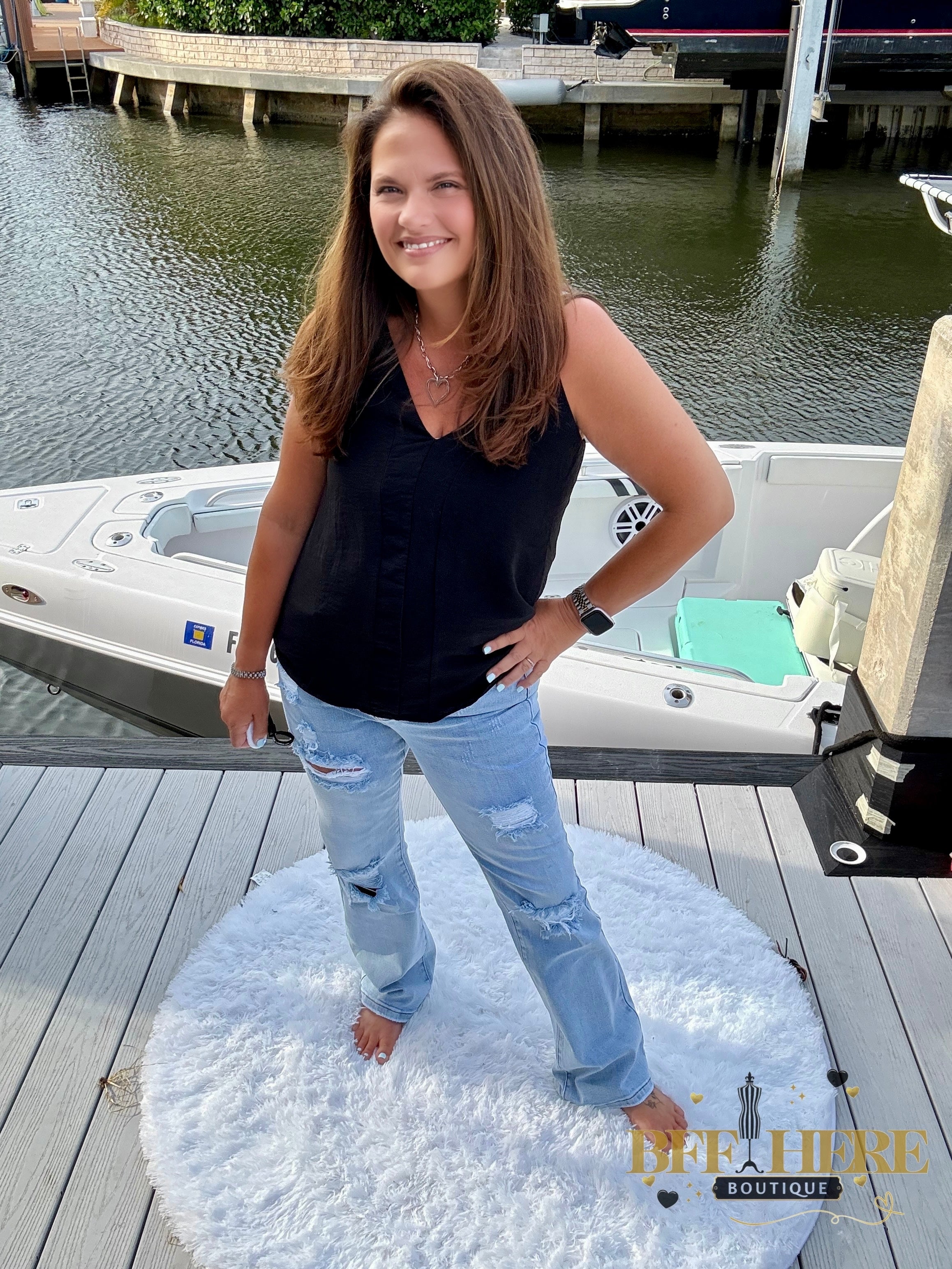 Ashland Straight Leg Distressed Jeans by Blakeley - BFF Here