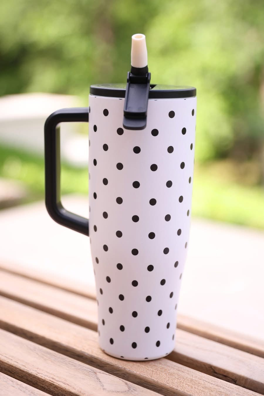 PREORDER: White Polka Dot Sleek Tumbler by Jess Lea (ARRAY) / ETA: June - BFF Here