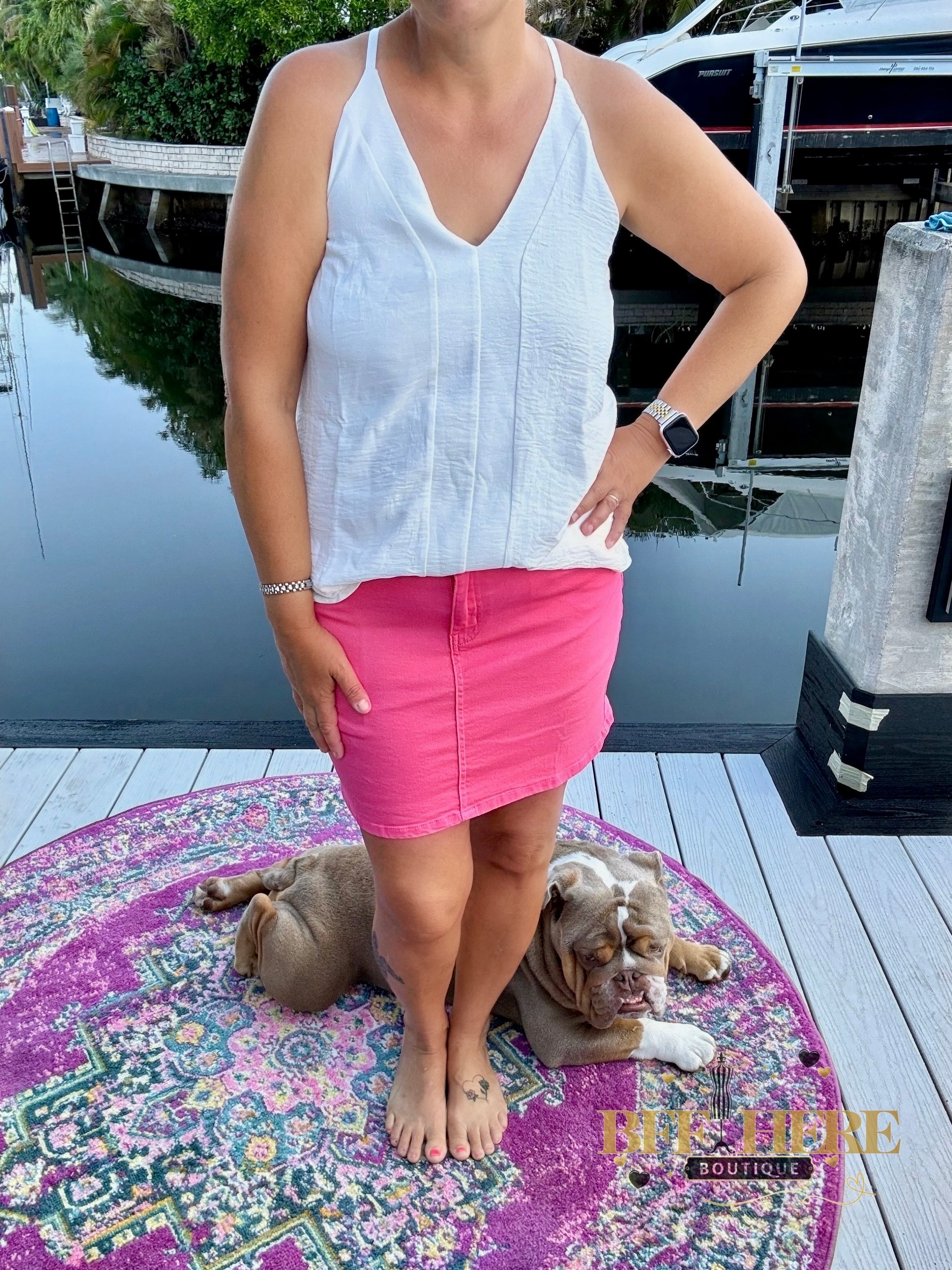 Nova Denim Skirt / Pink by Jess Lea - BFF Here