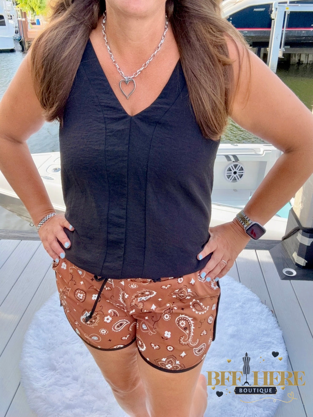 Bandana Babe Shorts / Brown by Sterling Kreek - BFF Here