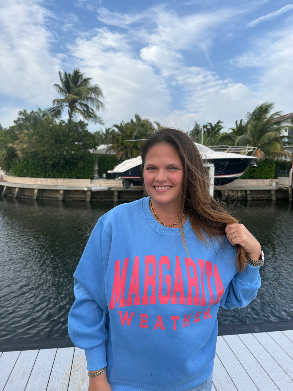 Blue Margarita Weather Sweatshirt by Panache - BFF Here