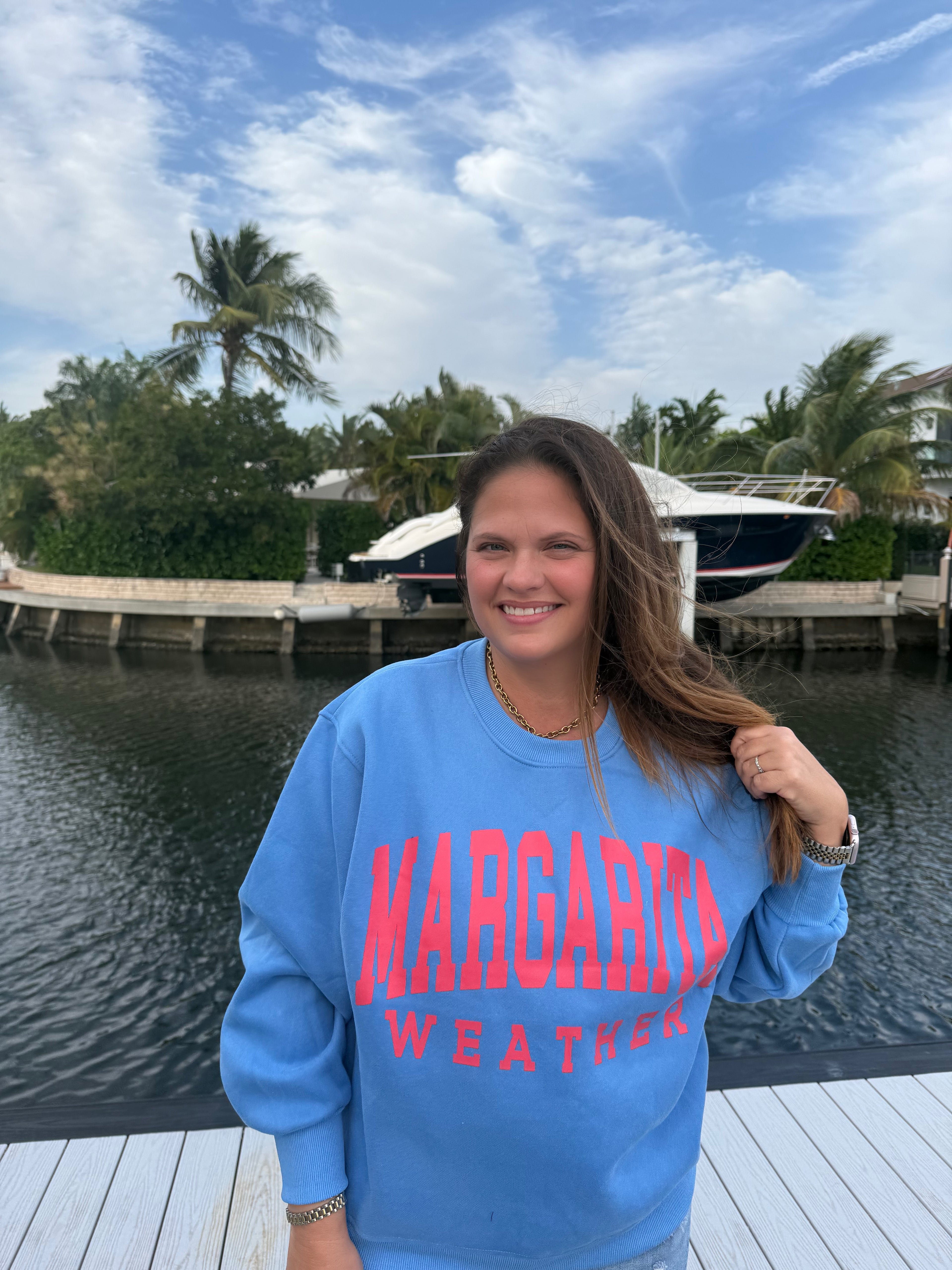 Blue Margarita Weather Sweatshirt by Panache - BFF Here