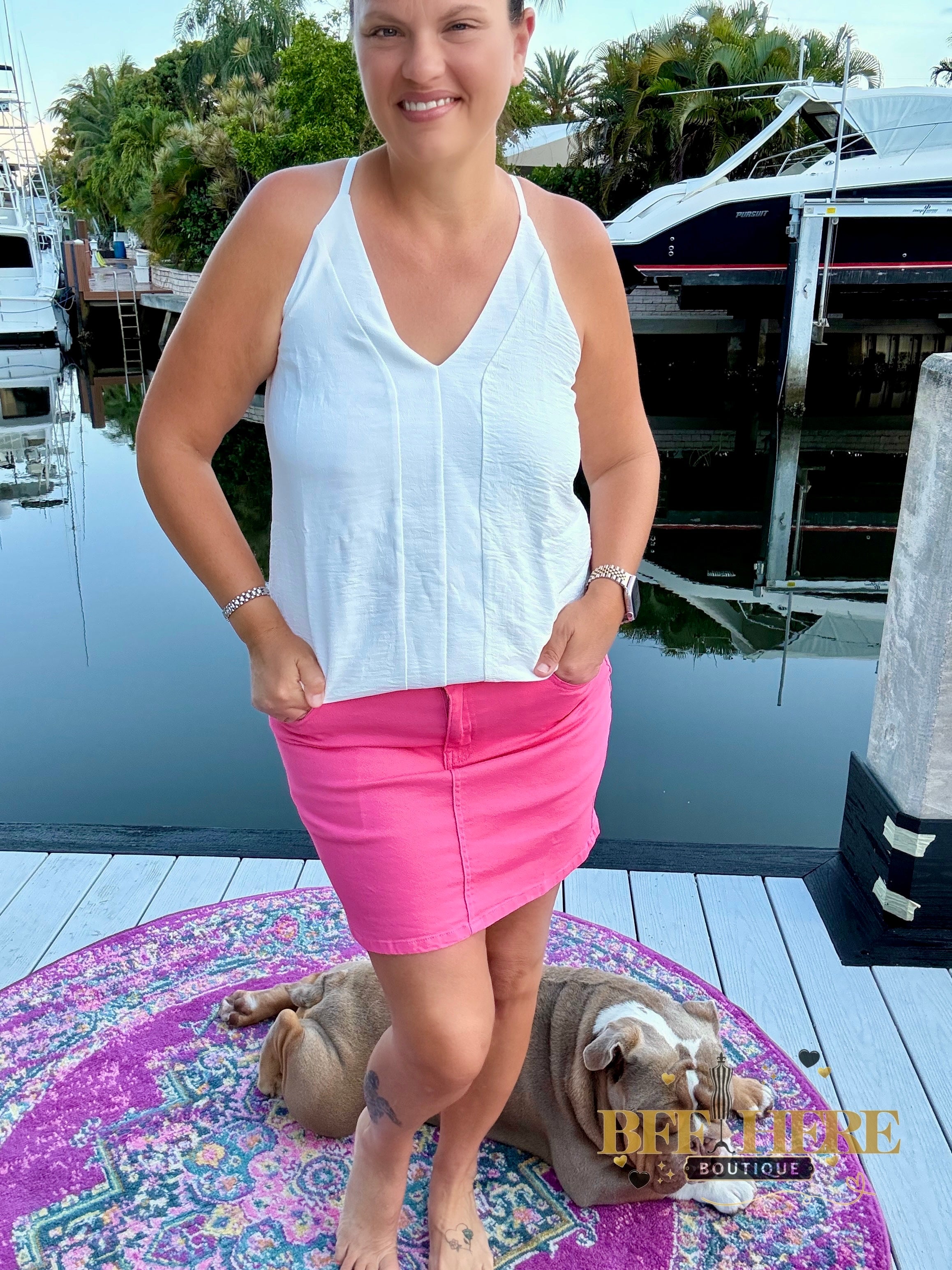 Nova Denim Skirt / Pink by Jess Lea - BFF Here