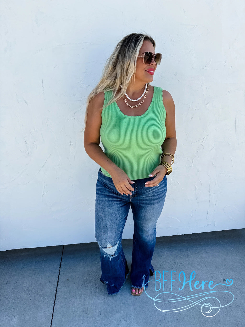 PREORDER: Lillian Scalloped Knit Tank by Blakeley / Choice of Color (Ships Beginning of May) - BFF Here