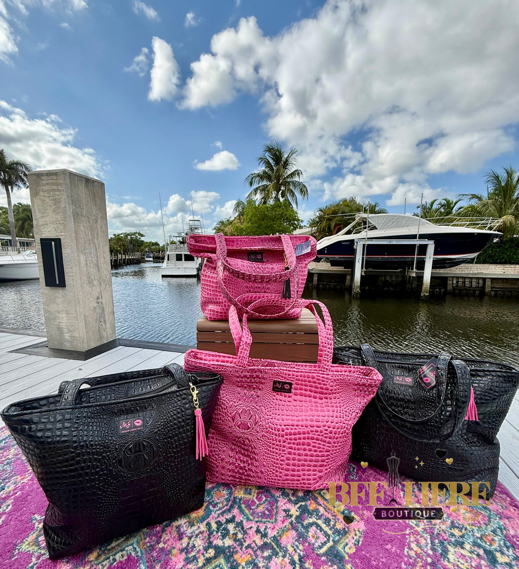 Bubble Gator Tote by Makeup Junkie Bags / Choice of Style - BFF Here