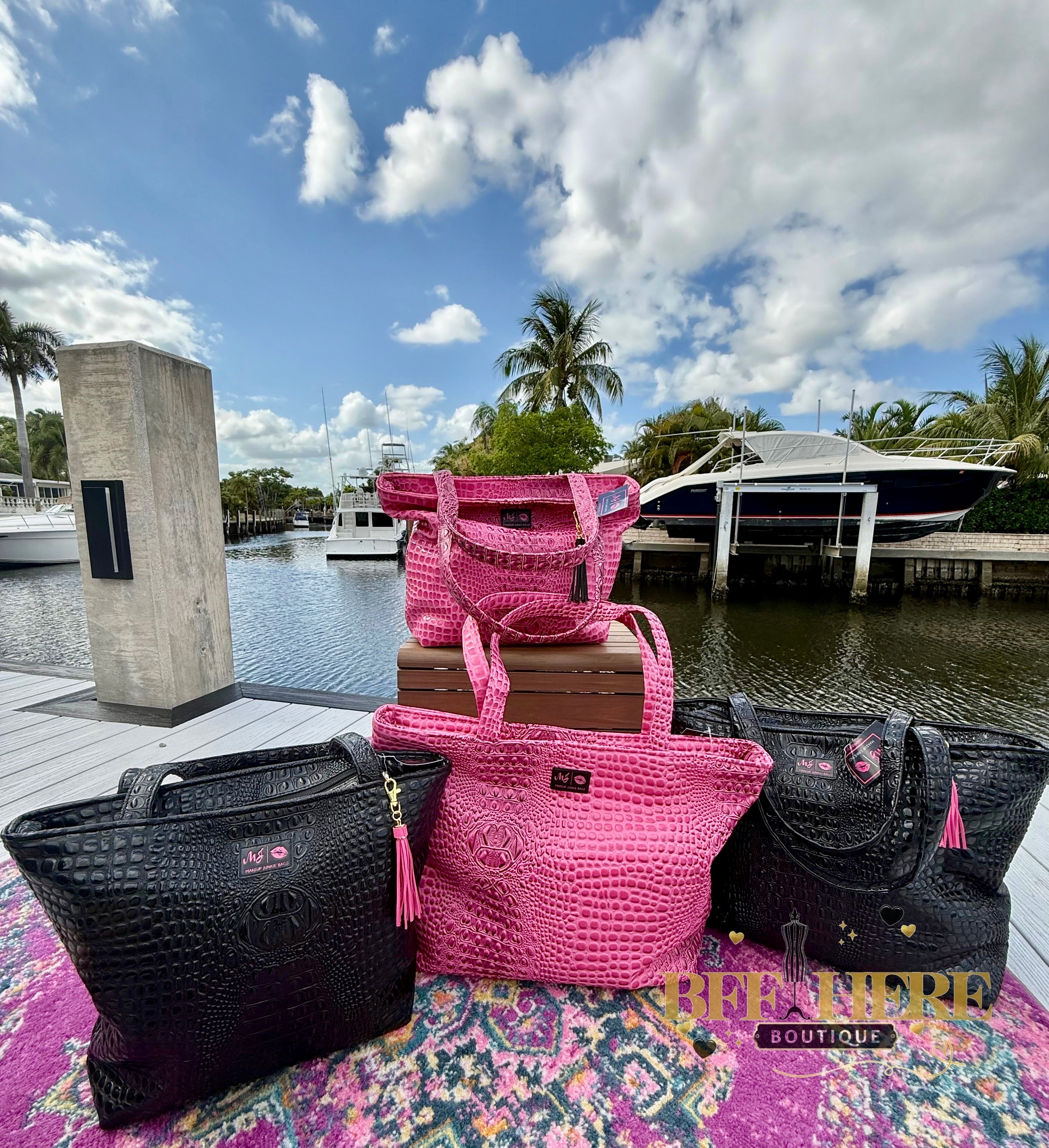 Bubble Gator Tote by Makeup Junkie Bags / Choice of Style - BFF Here