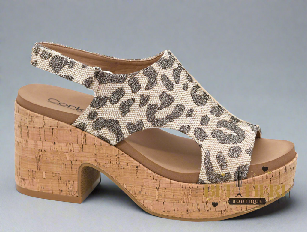 Miss Carly — Tan Sparkle Leopard by Corkys - BFF Here