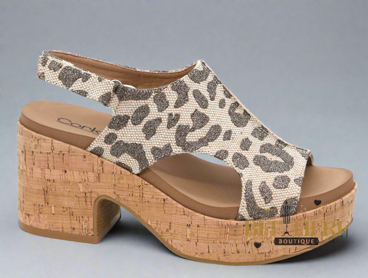 Miss Carly — Tan Sparkle Leopard by Corkys - BFF Here