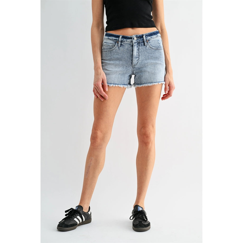 Mid Rise Shorts / Bali Hai by Mica Denim (ARRAY) — Ships 2-3 weeks - BFF Here