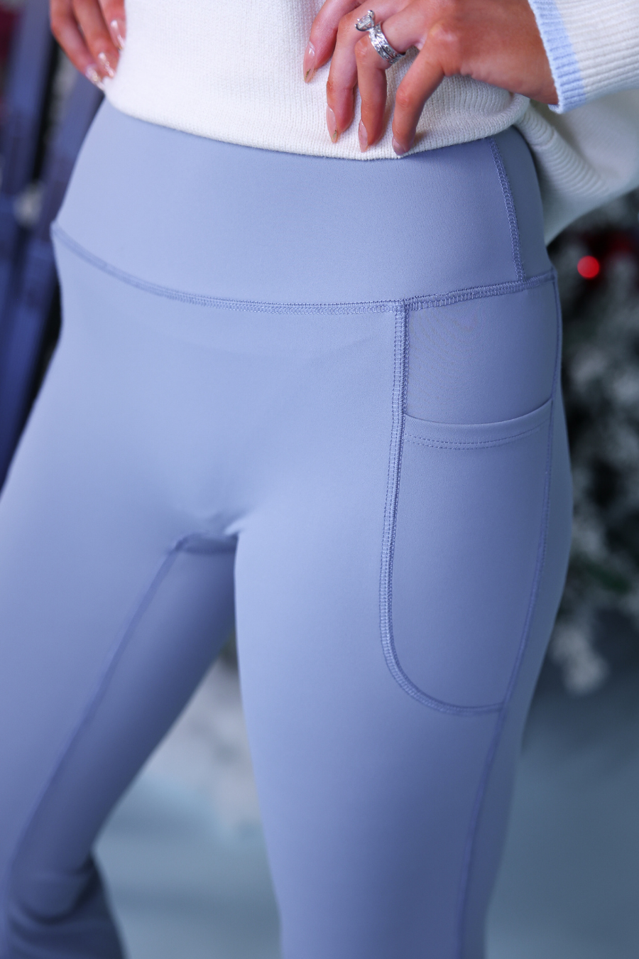 PREORDER: Compression Flared Leggings / Icy Gray (ARRAY) by Jess Lea (ETA: October)
