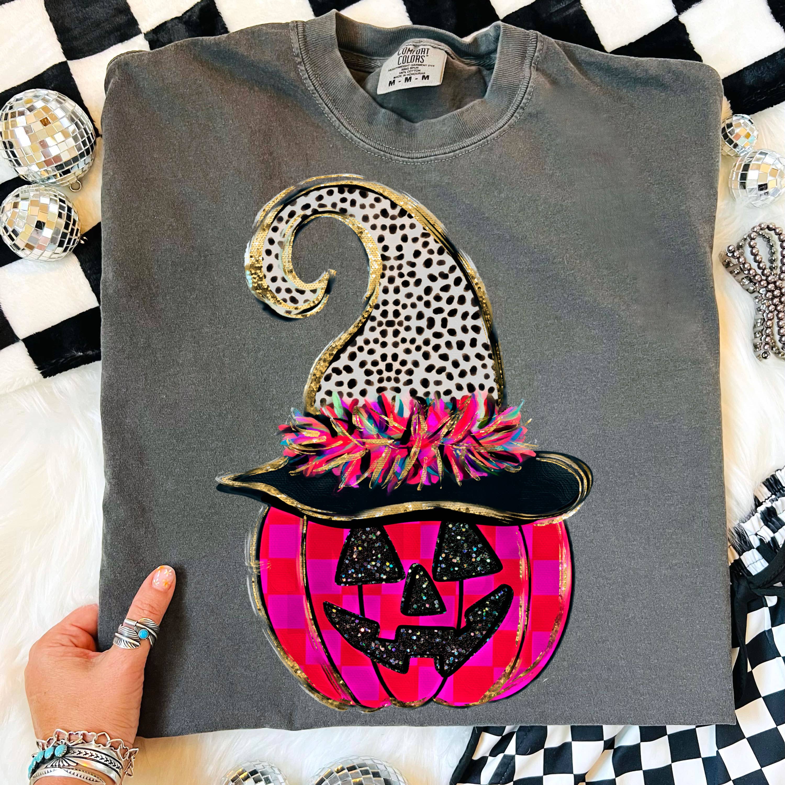 Preppy Polka Dot Pumpkin Tee - BFF Here