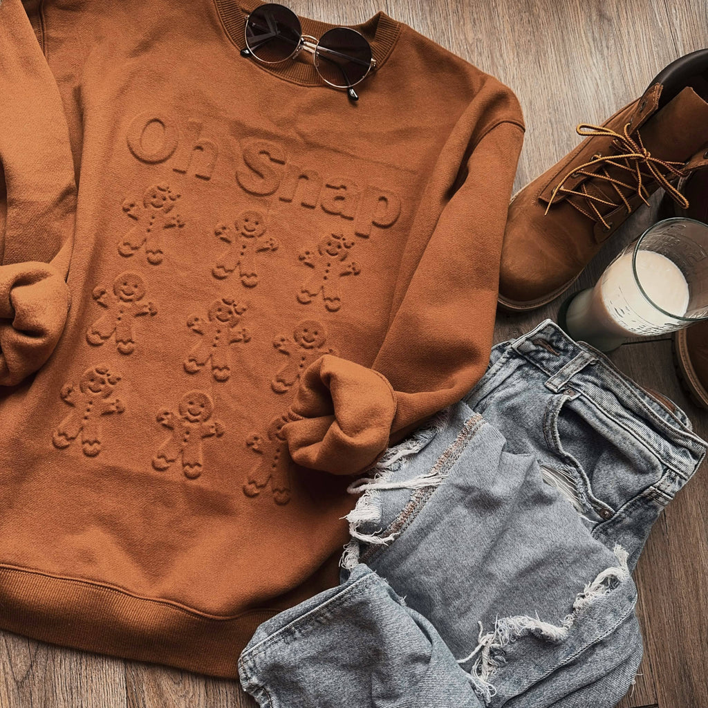 Evelyn 3D Embossed Sweater - Oh Snap! By JadyK - BFF Here