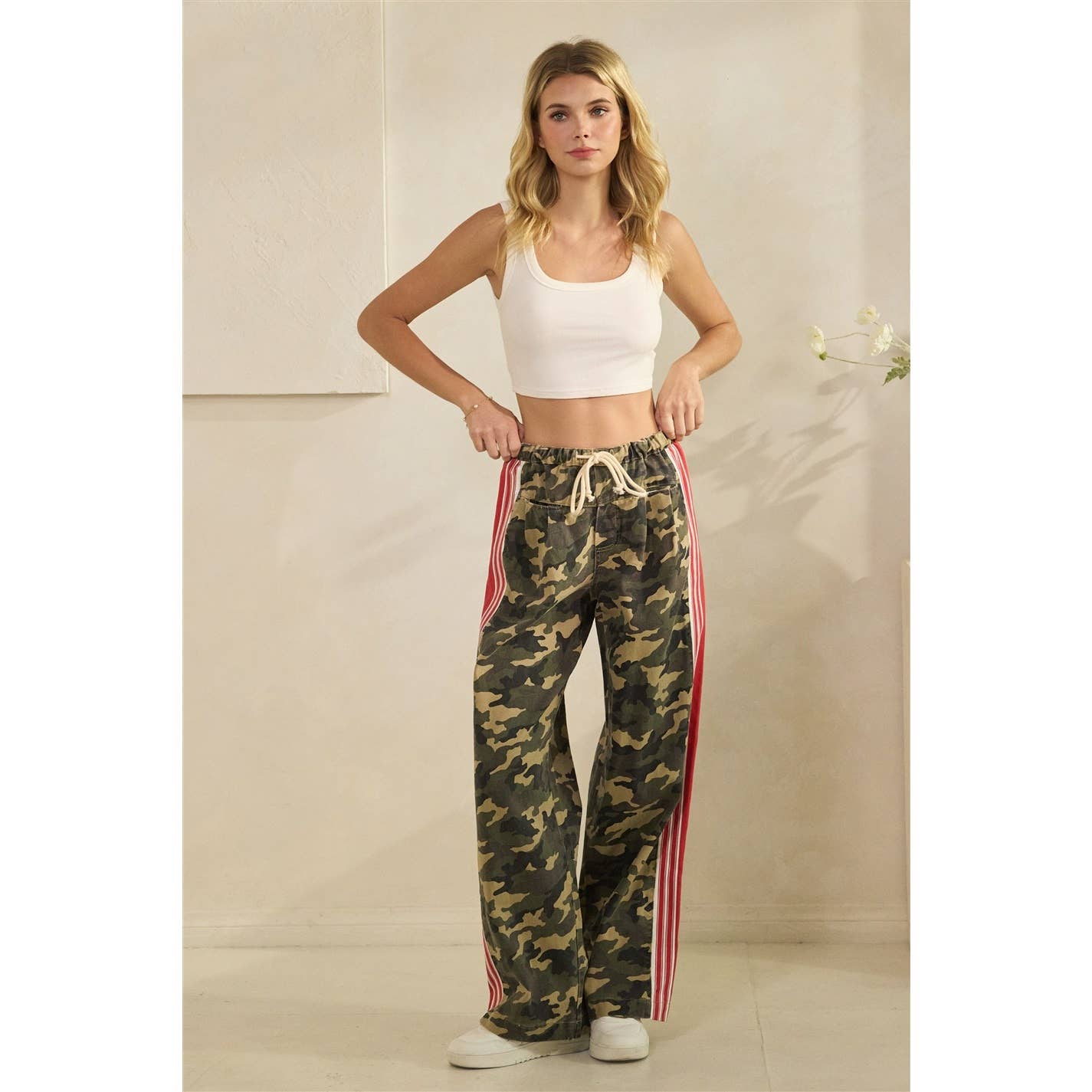 Sport Striped Wide Legged Pants - BFF Here