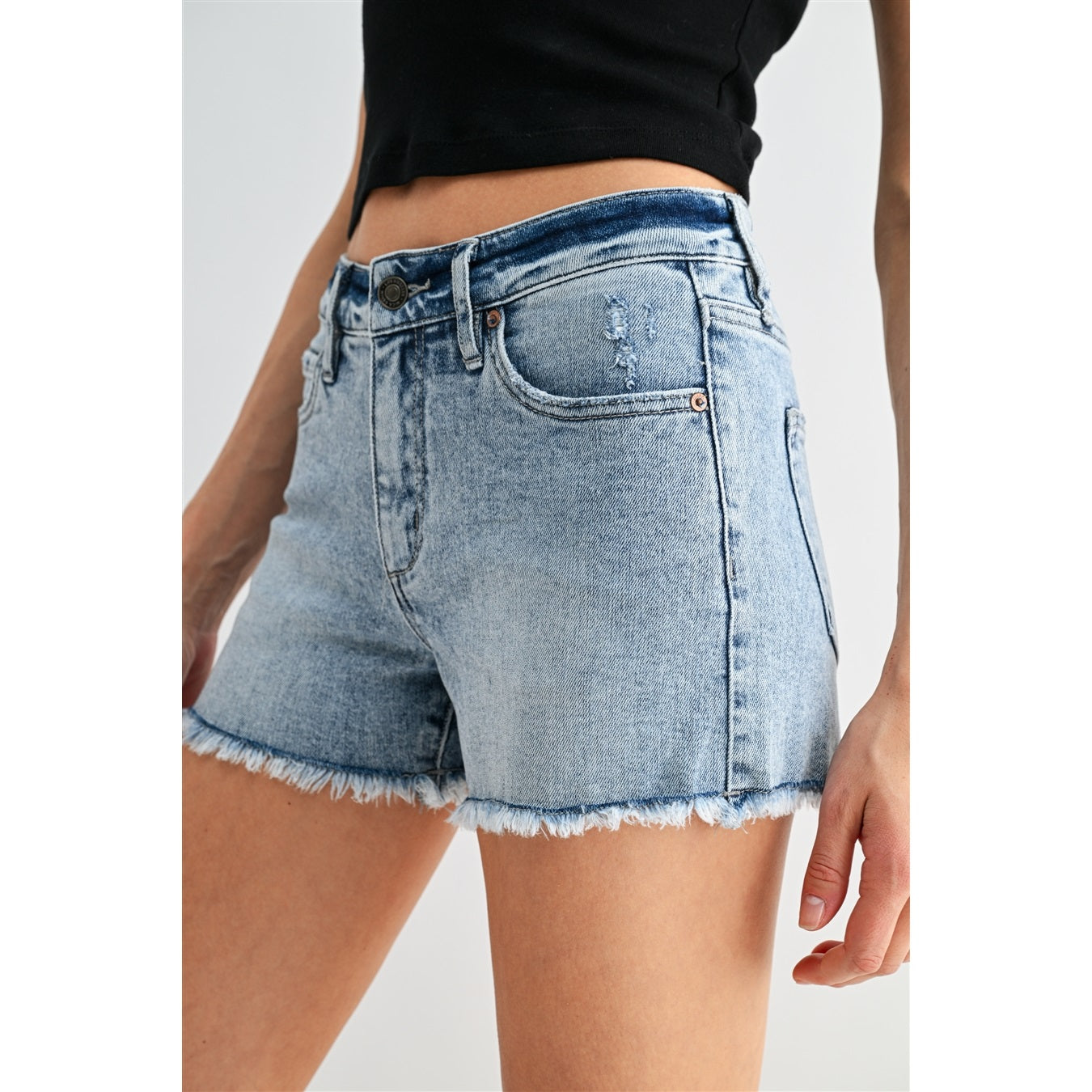 Mid Rise Shorts / Bali Hai by Mica Denim (ARRAY) — Ships 2-3 weeks - BFF Here