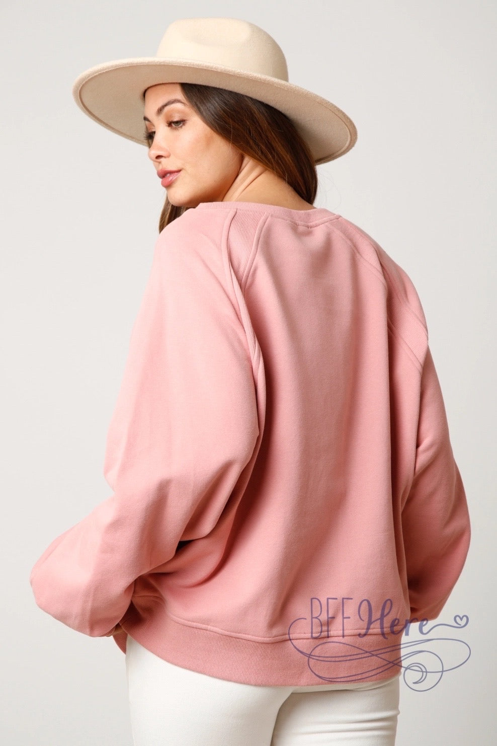 Jolly & Dazzling: Sequin 'Ho Ho Ho' Christmas Sweatshirt / Choice of Color - BFF Here