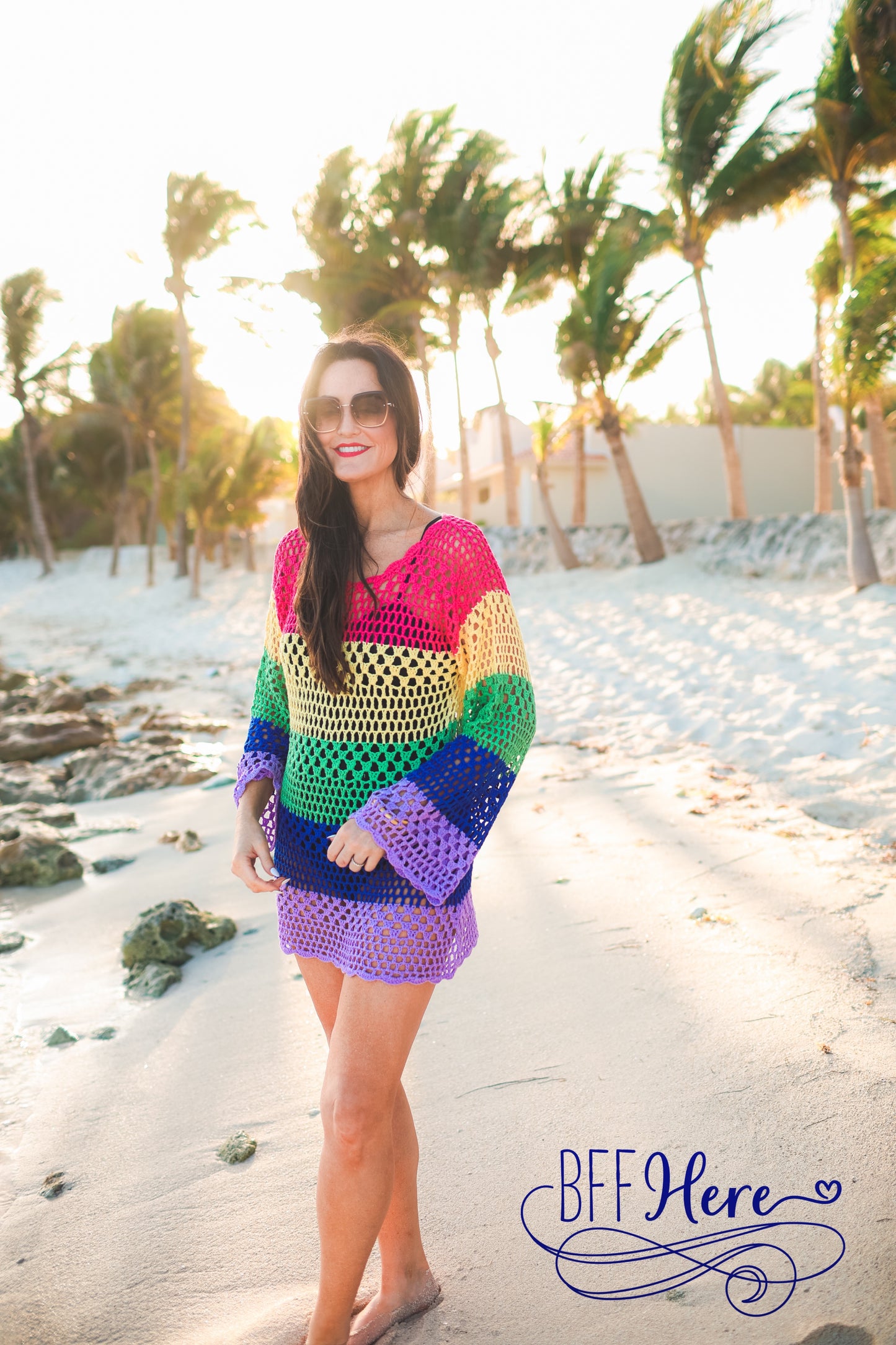 PREORDER: True Colors Crochet Coverup by Jess Lea (Ships End Of February) - BFF Here