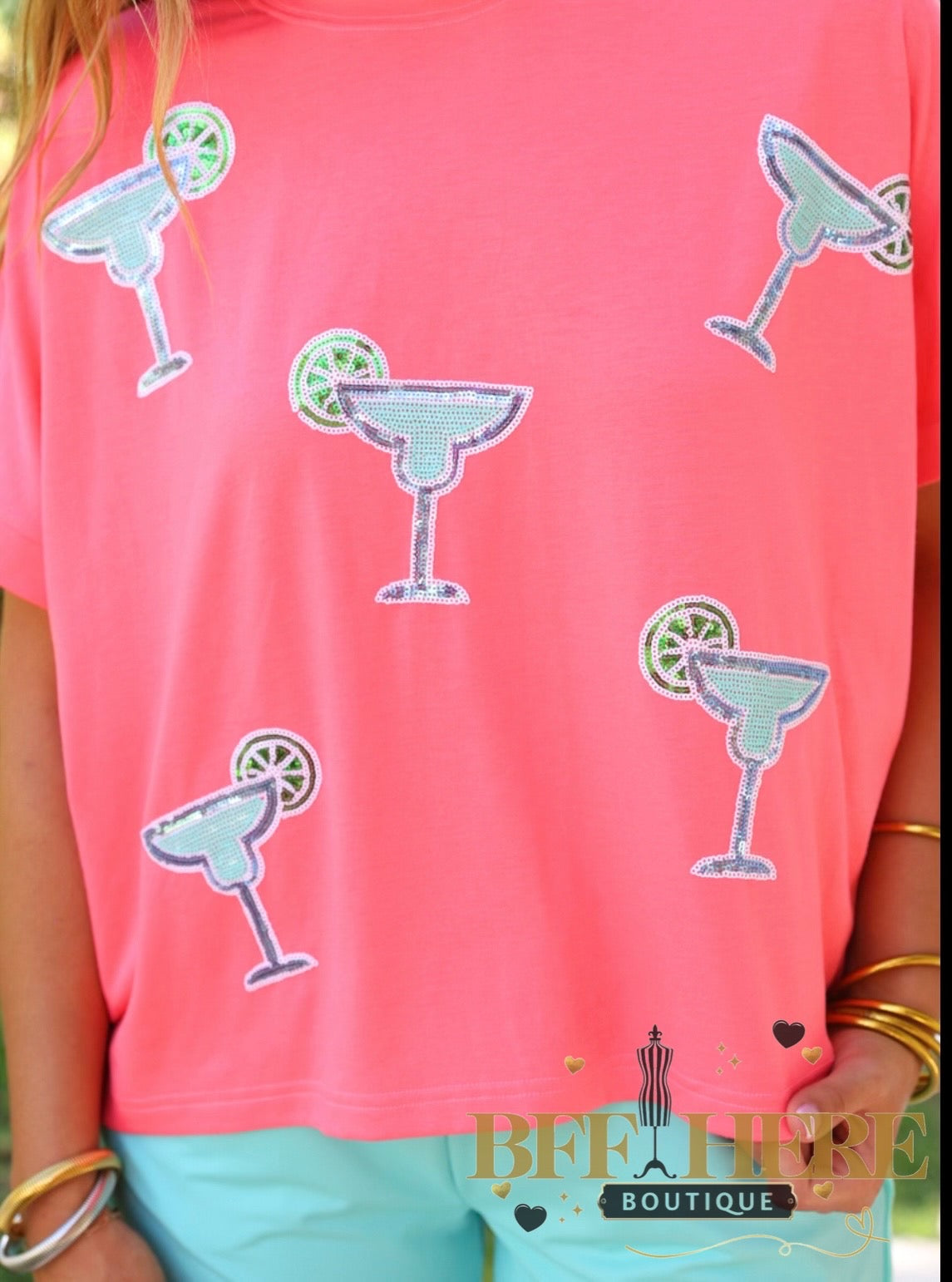 Margaritaville Sequin Patch Top by Jess Lea - BFF Here