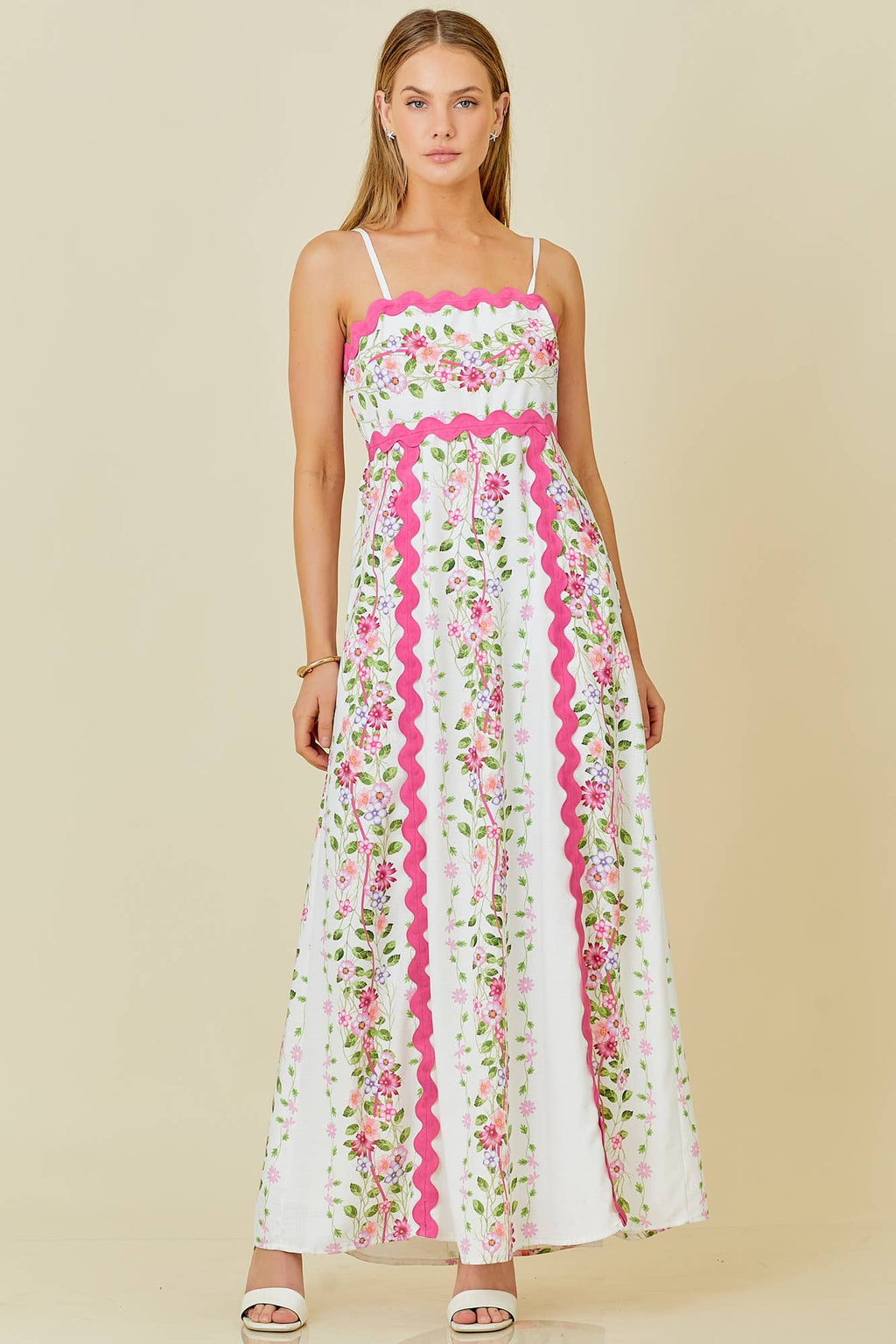 PREORDER: Springtime Floral Elegance Maxi Dress (Ships End of June) - BFF Here