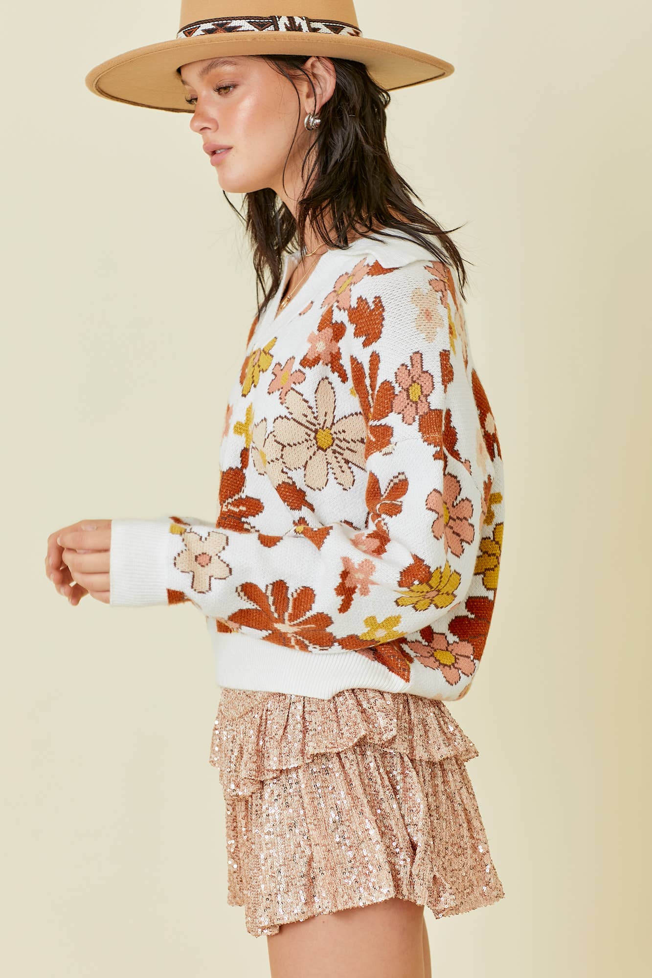 PREORDER: Vintage Cozy and Chic Floral Sweater (Ships Middle of September) - BFF Here
