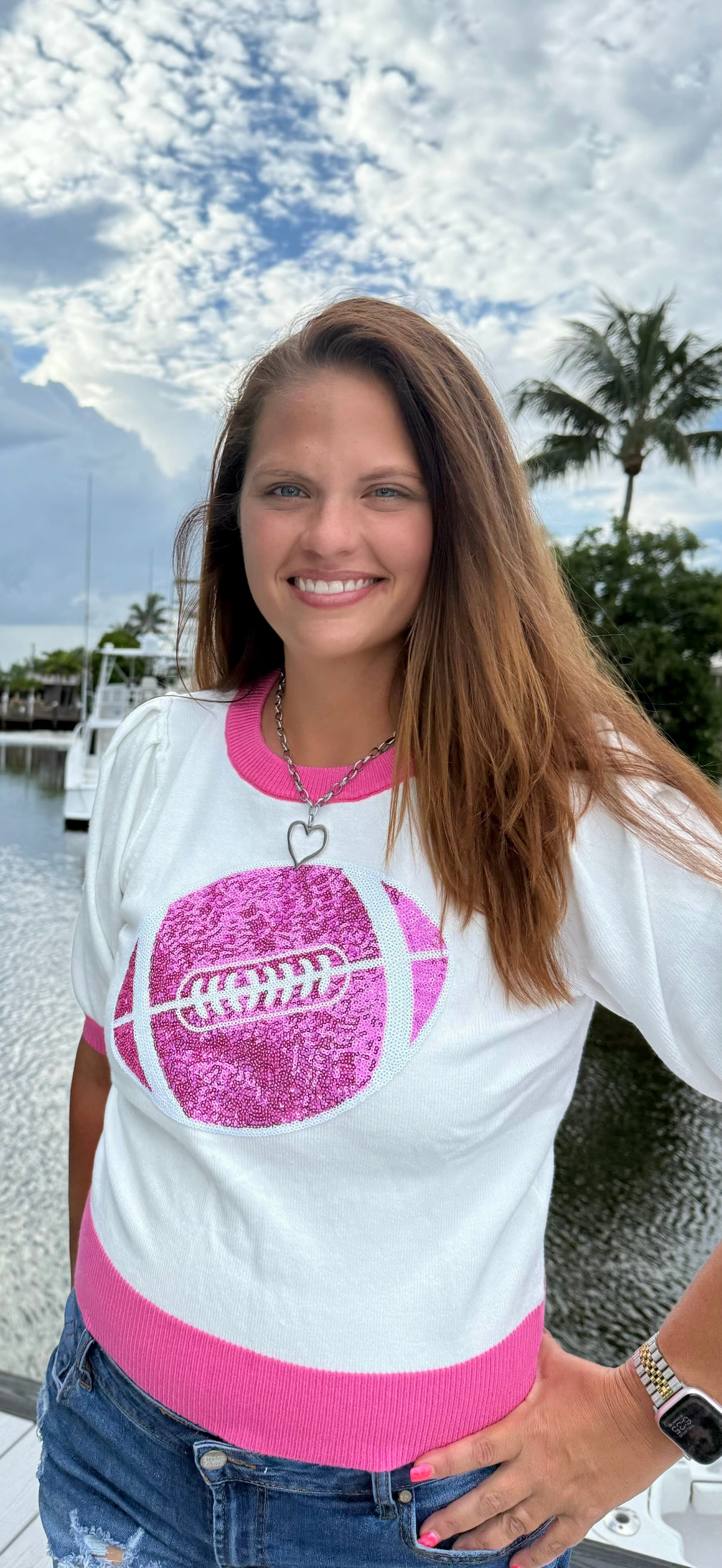 Game Day Glam Knit Top - BFF Here