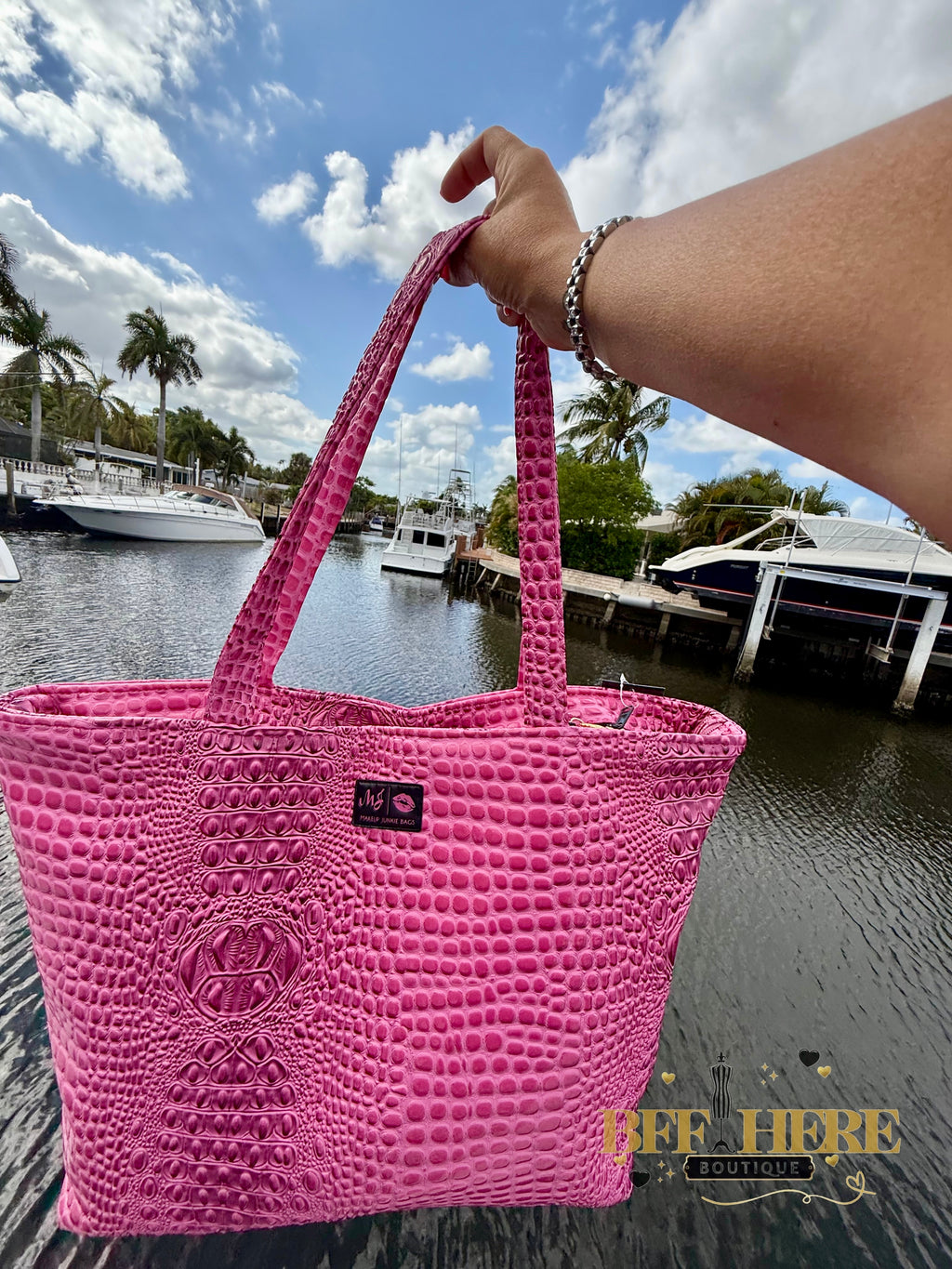 Bubble Gator Tote by Makeup Junkie Bags / Choice of Style - BFF Here