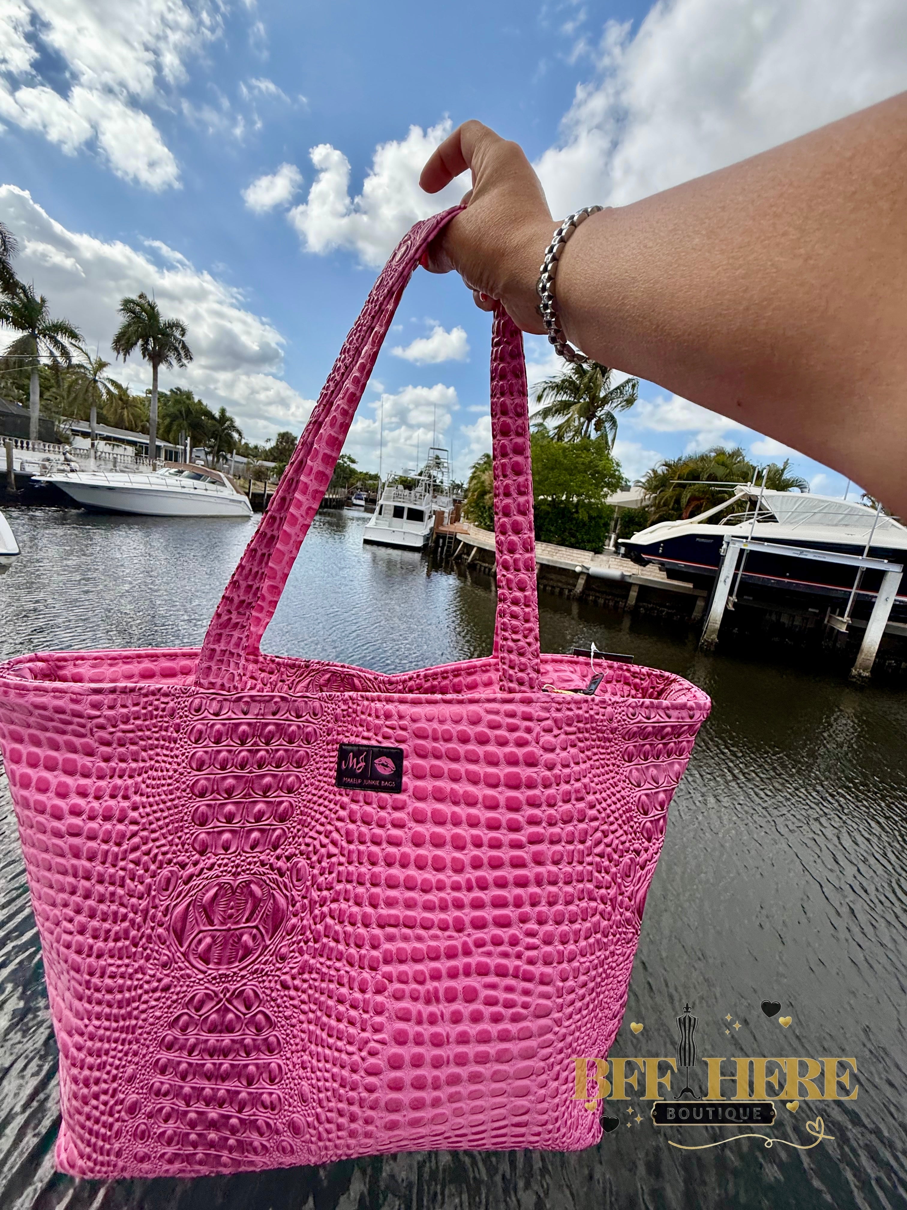 Bubble Gator Tote by Makeup Junkie Bags / Choice of Style - BFF Here