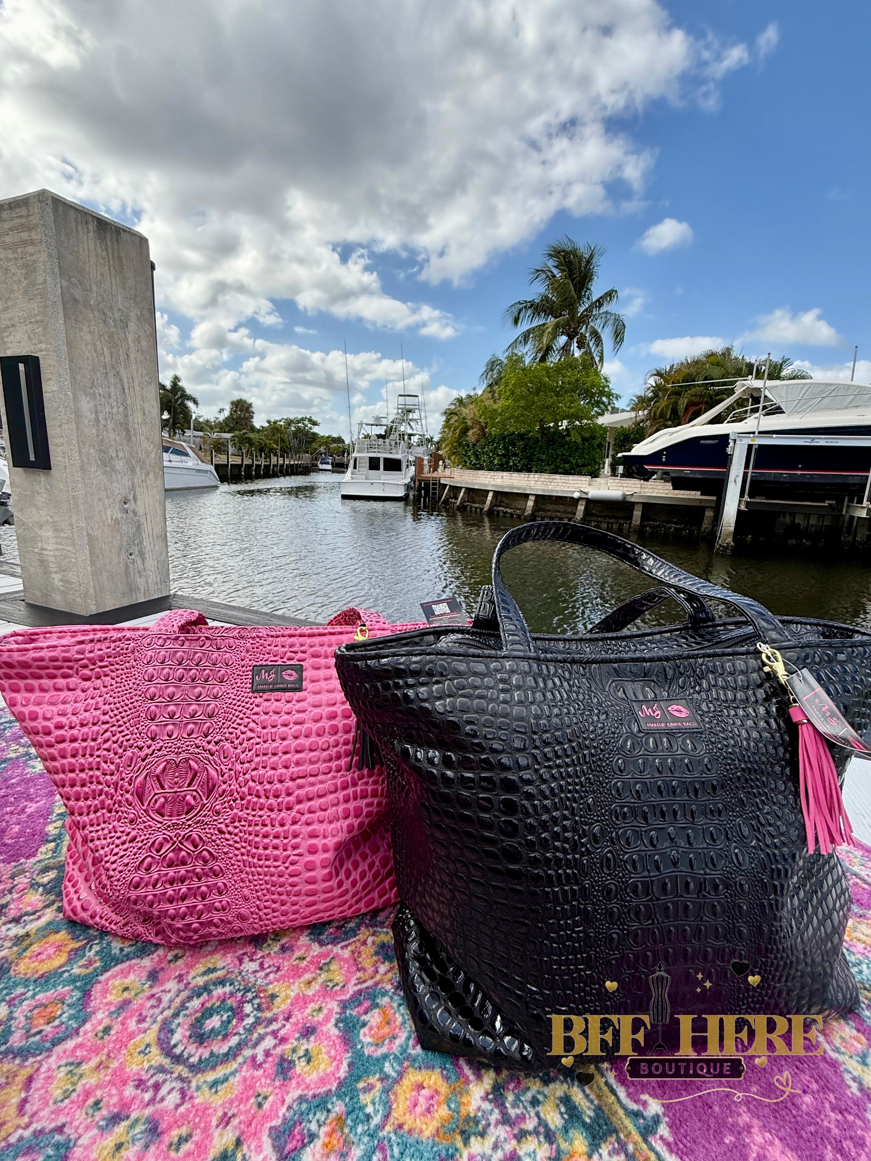 Bubble Gator Tote by Makeup Junkie Bags / Choice of Style - BFF Here