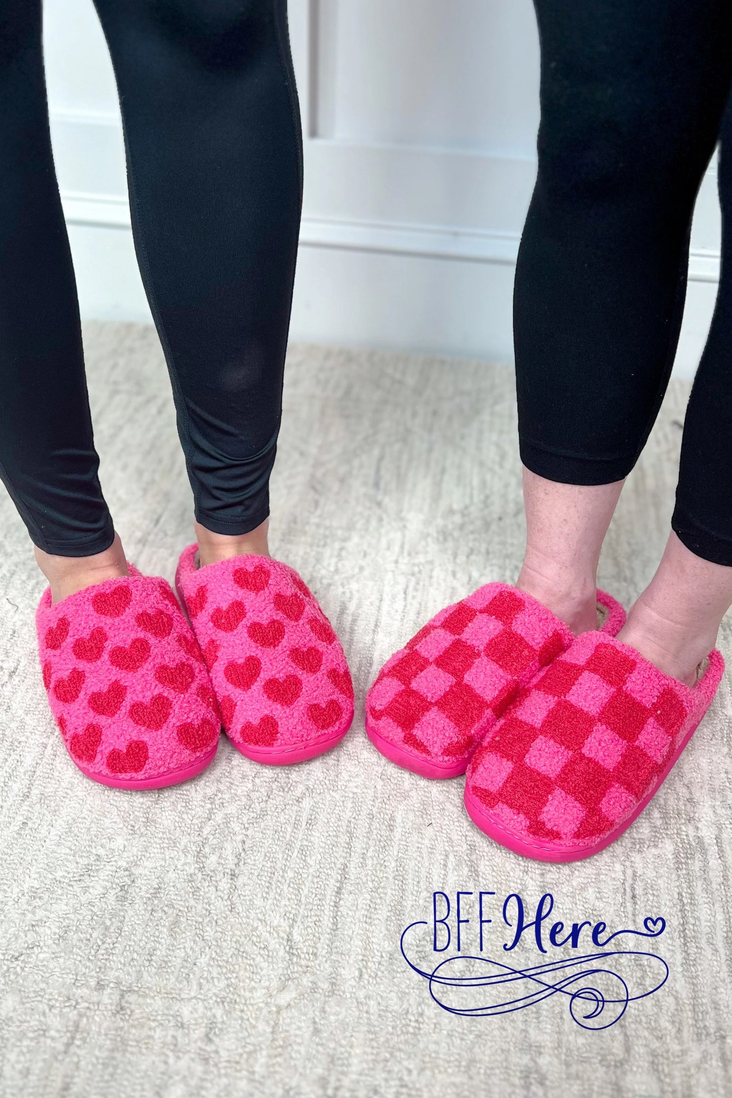 Step into Love: Comfy Heart Slippers - BFF Here