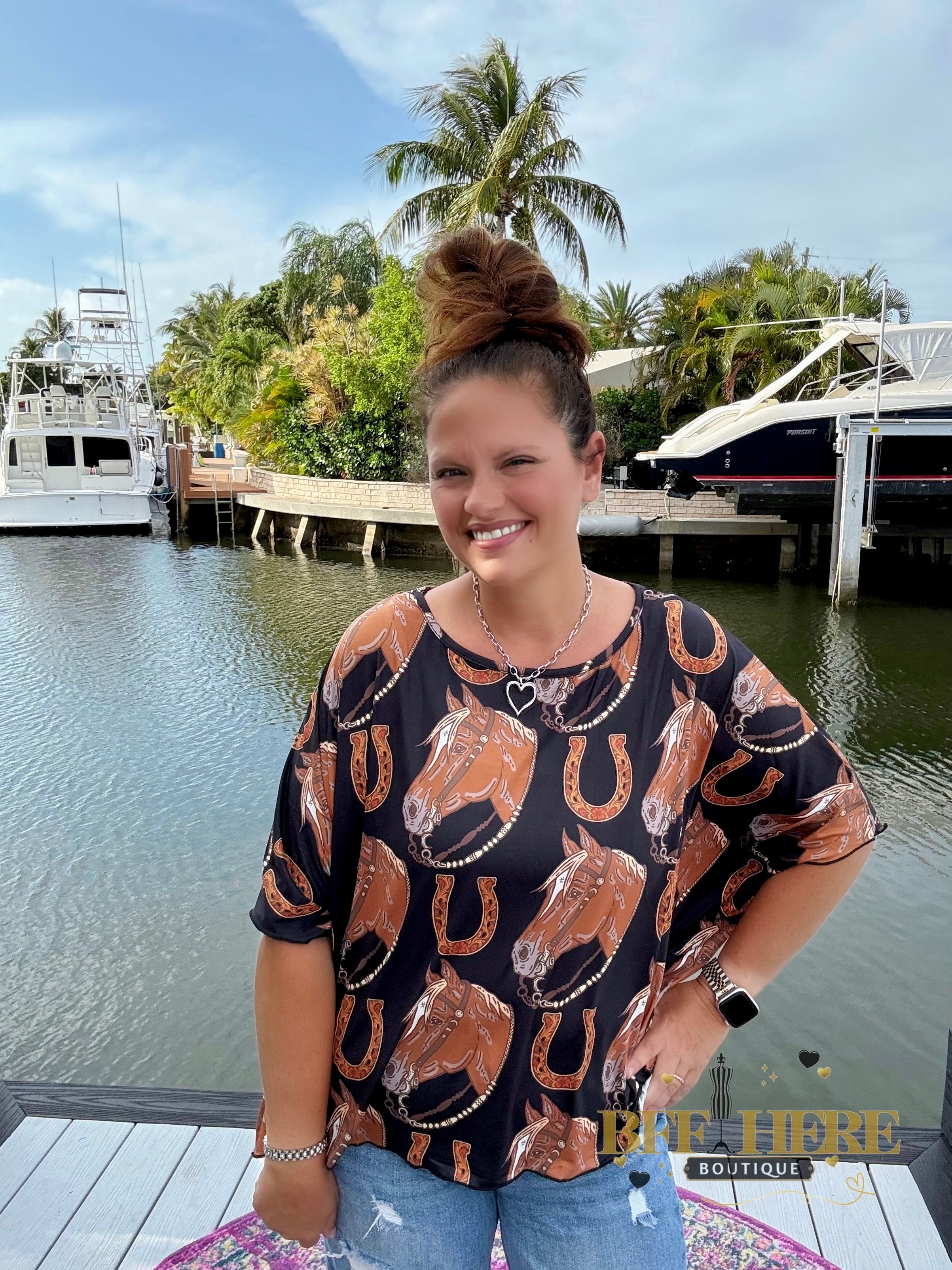 The Lucky Horse Shoe Top by Sterling Kreek - BFF Here