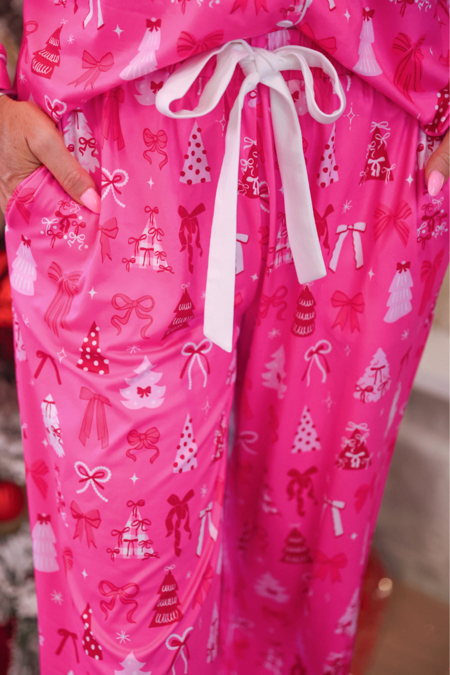 PREORDER: Pretty Pink Christmas Ruffle Pajama Set by Jess Lea (ETA September)