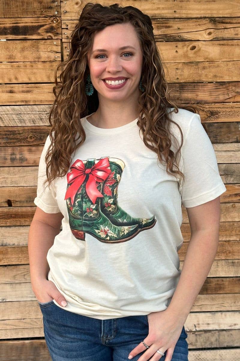 All I Want For Christmas Is Boots Tee by Sterling Kreek