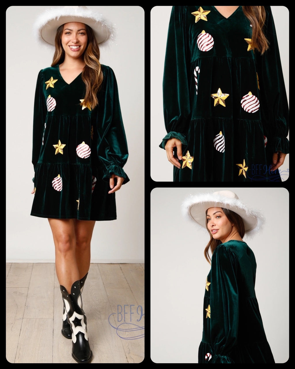 PREORDER:  Luxe Holiday: Velvet Christmas Dresses for Enchanting Evenings (Ships Middle Of November) - BFF Here