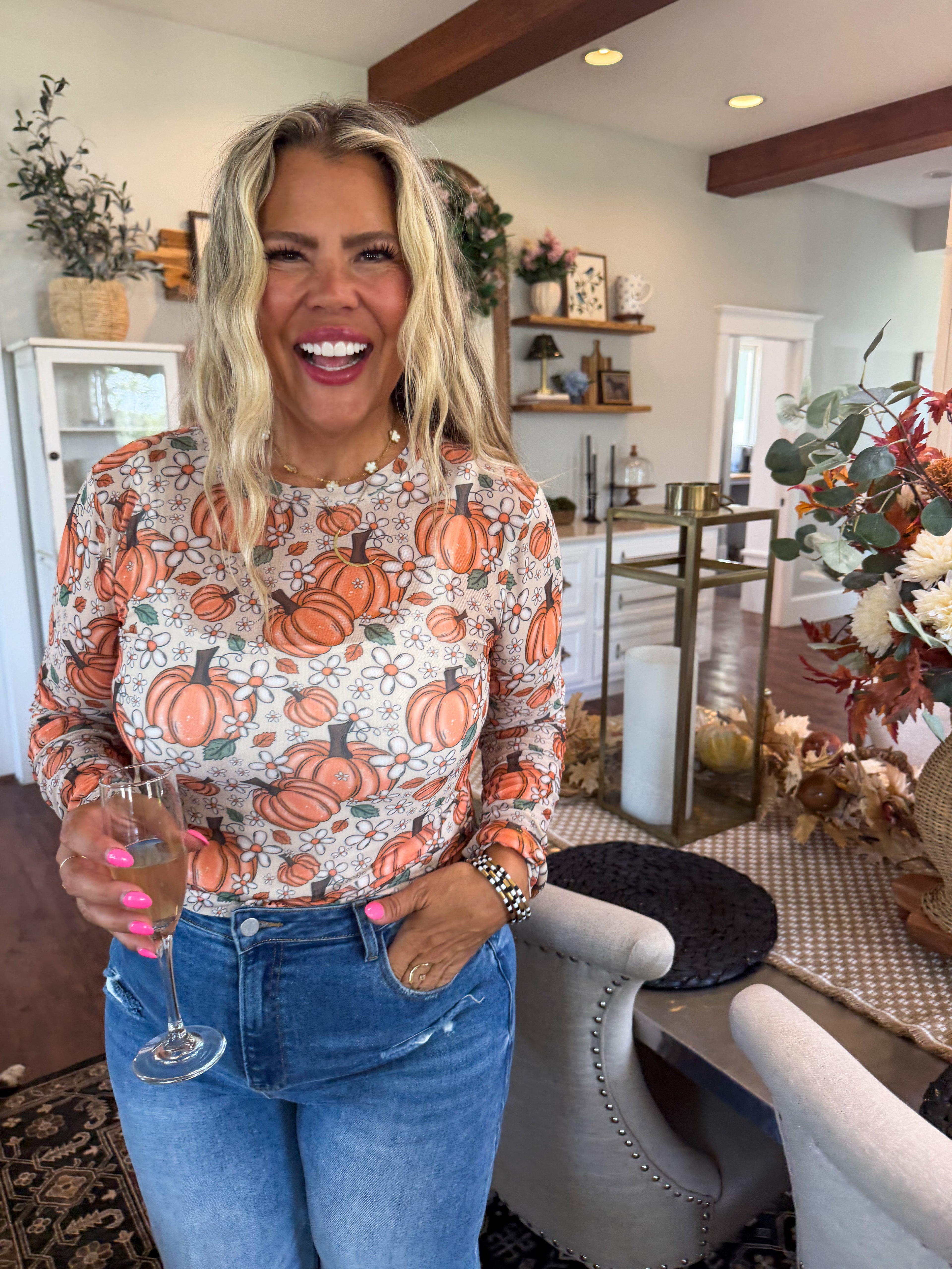 PREORDER: Harvest Bloom Mesh Top by Blakeley (ETA: October)