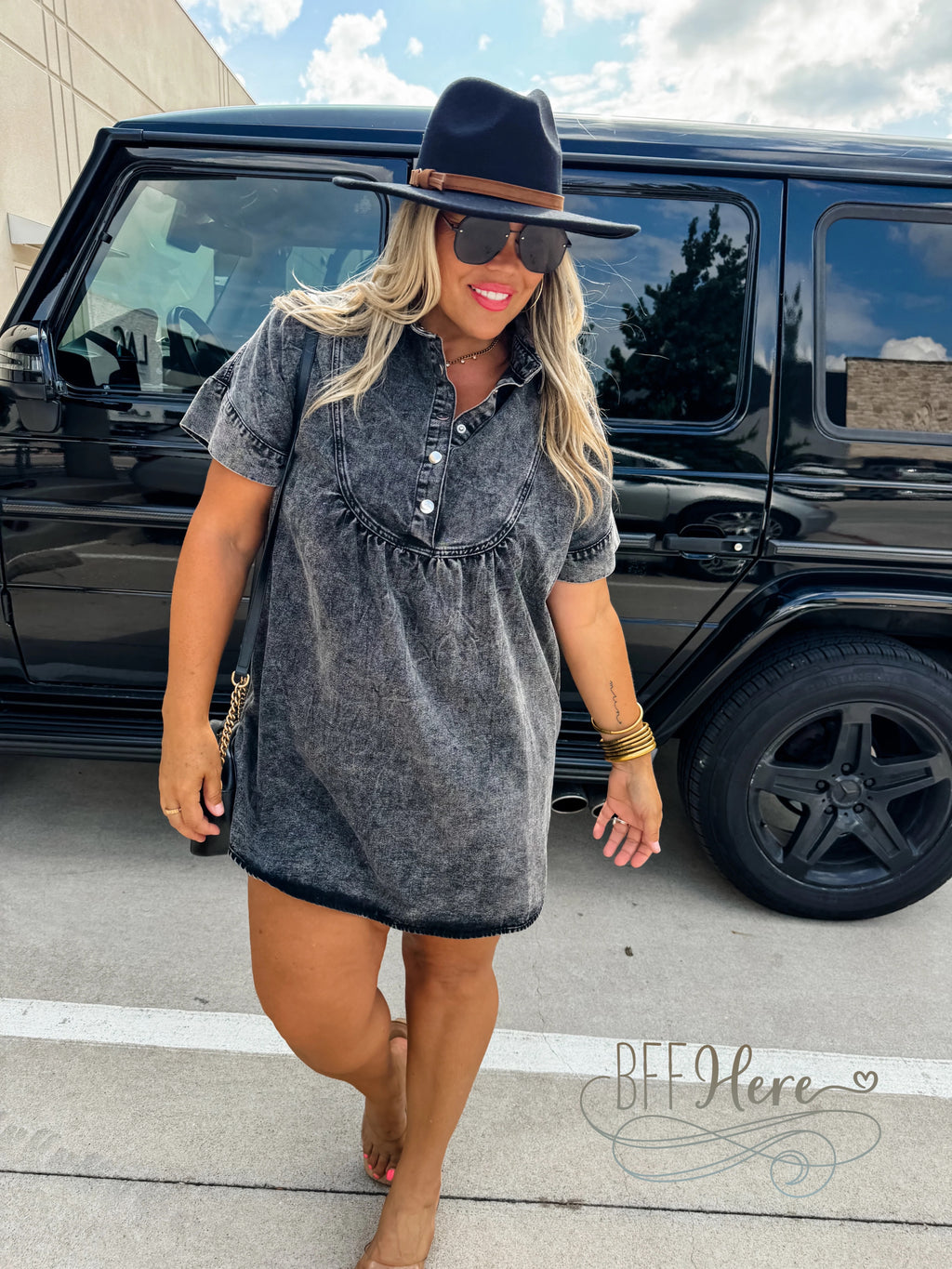 PREORDER: Last Dance Denim Dress by Blakeley (Ships Middle of October) - BFF Here