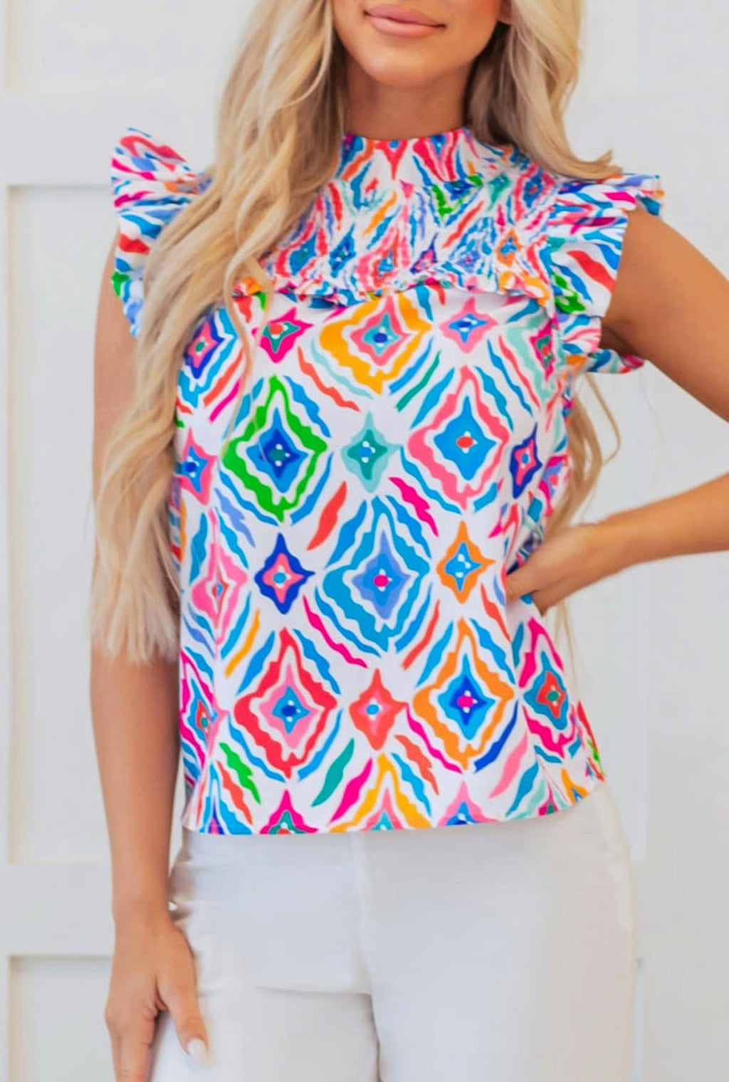 Color Splash Smocked Top - BFF Here