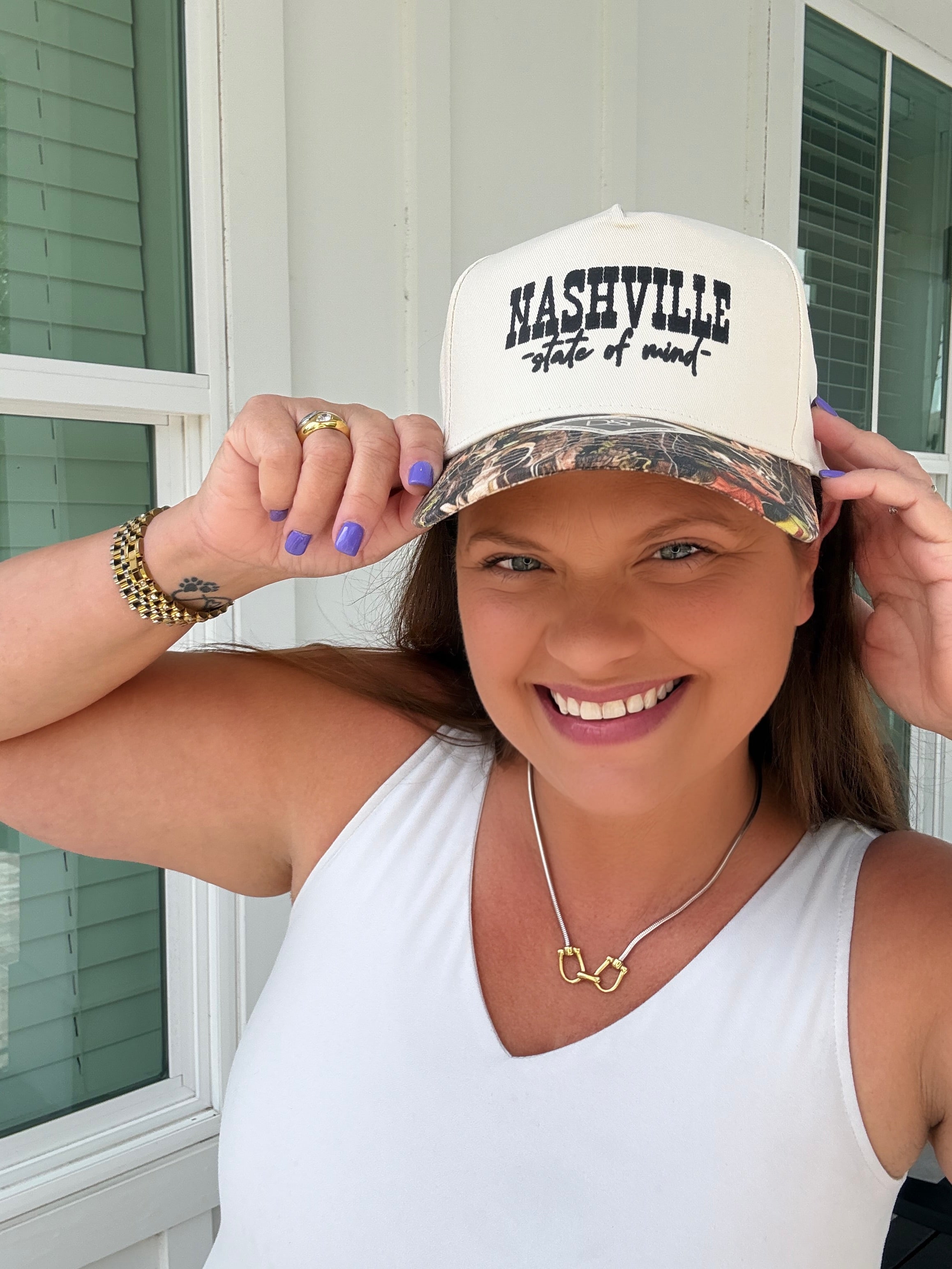Nashville Khaki / Real Camo Canvas Trucker by Southern Bliss (ARRAY) — Ships 2-3 weeks - BFF Here