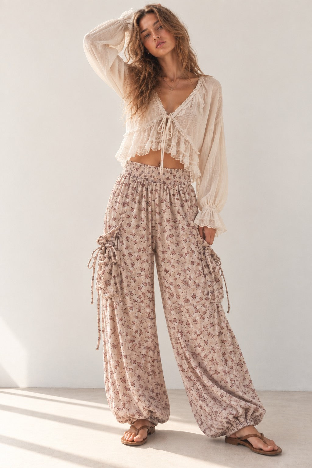 PREORDER: Boho Floral Cargo Pants / ARRAY by Jade by Jane (ETA: November)