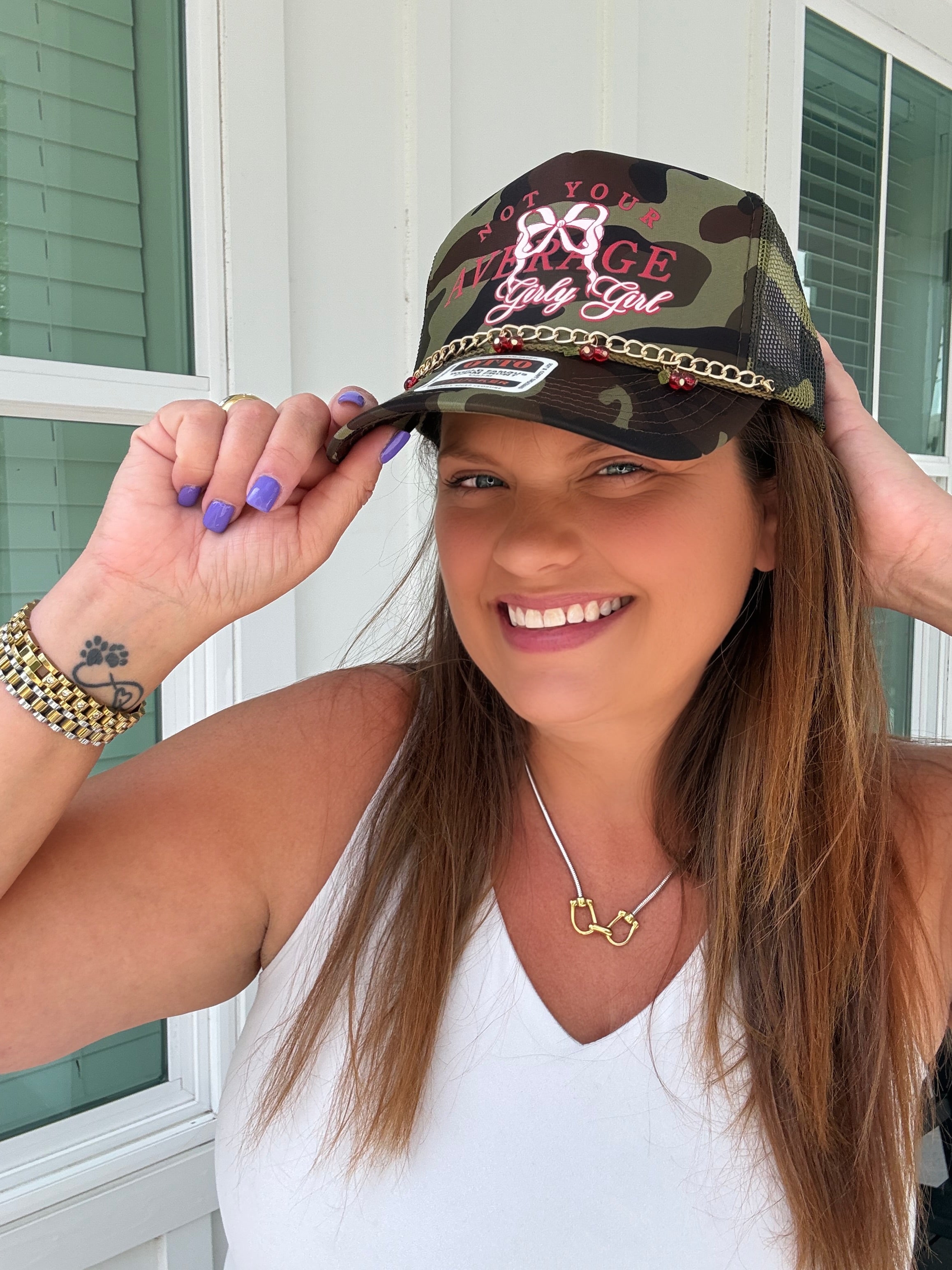 Not Your Average Girly Girl Full Camp Trucker Hat by Southern Bliss (ARRAY) — Ships 2-3 weeks - BFF Here