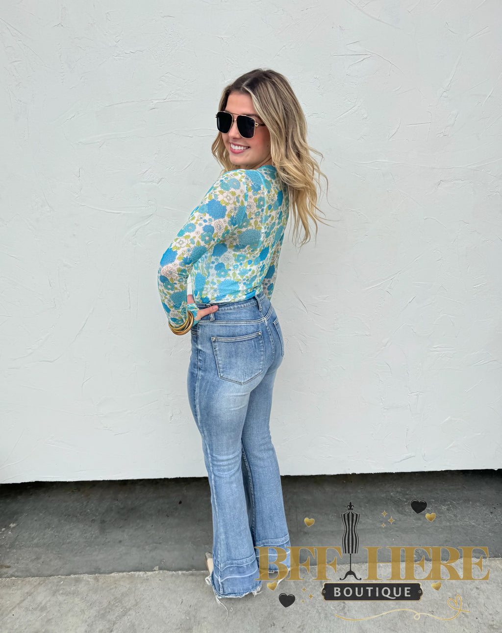 Vintage Floral Mesh Top by Blakeley - BFF Here
