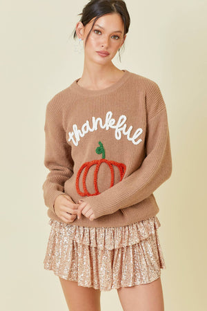 PREORDER: Thankful Threads Cozy Sweater (Ships Middle of September ) - BFF Here