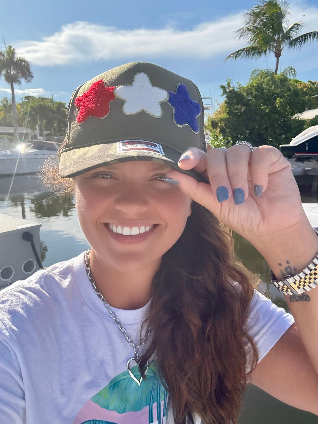 Star-Spangled Camo Trucker Hat - BFF Here