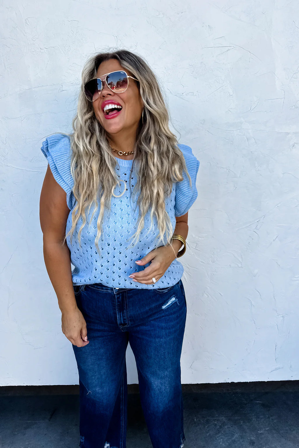 Casey Ruffle Sleeve Sweater - BFF Here