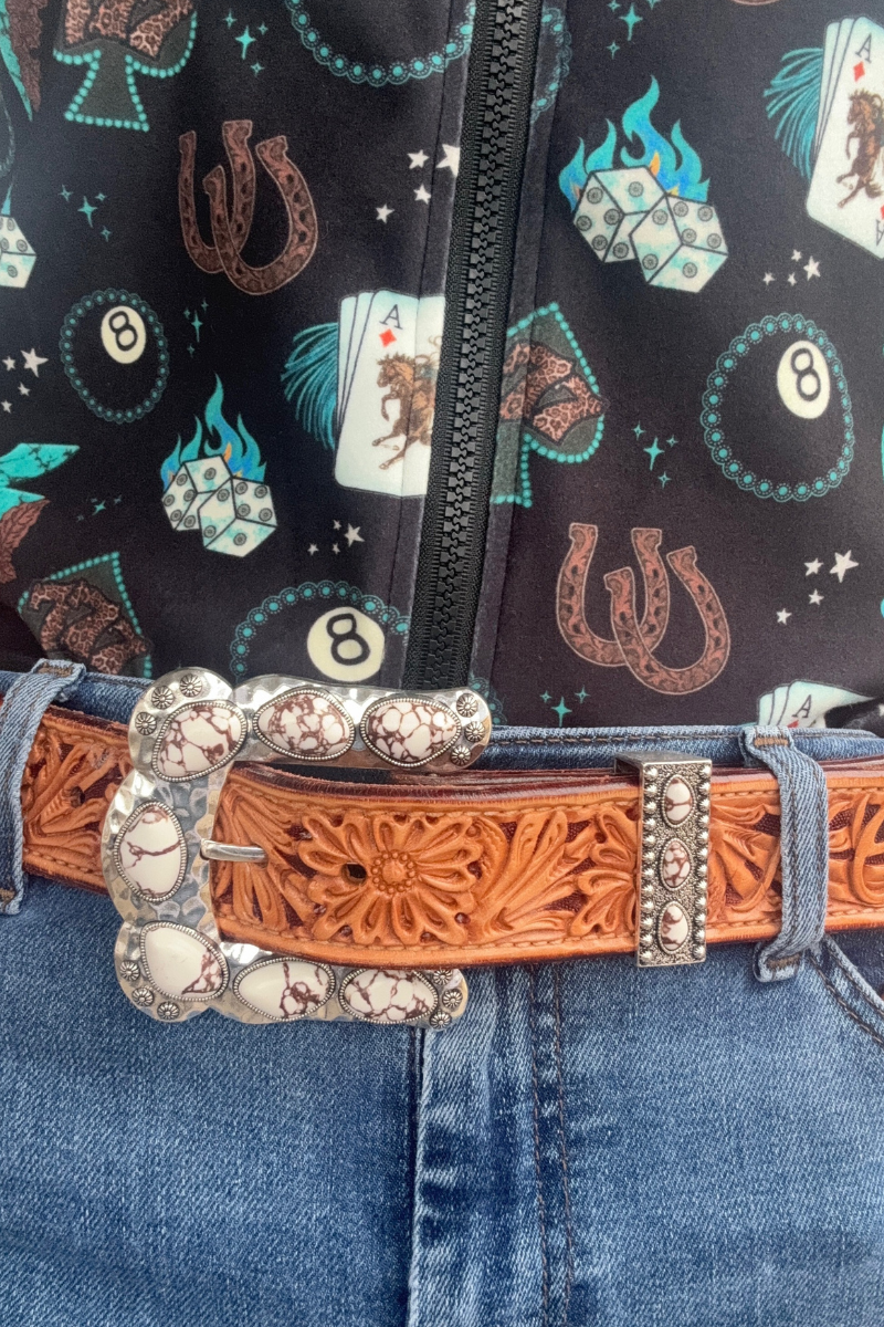 Buckle Up Belt Buckle by Sterling Kreek /  White - BFF Here