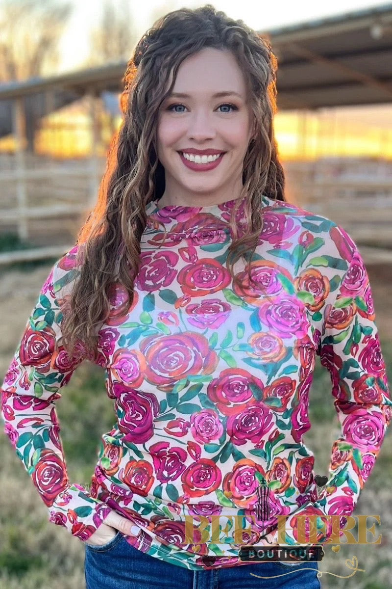 Thrive and Flourish Mesh Top by Sterling Kreek - BFF Here