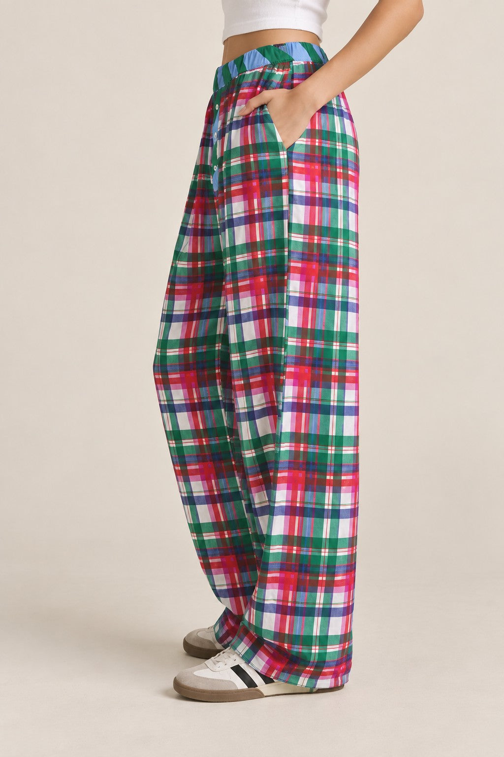 PREORDER: Plaid Wide Leg Lounge Pants / ARRAY by Jade by Jane (ETA: November)