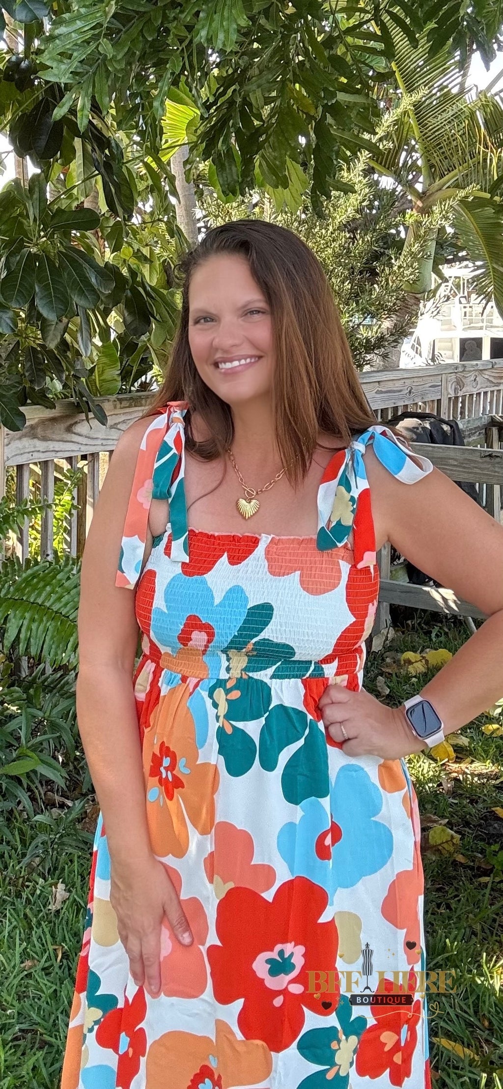 Tropical Charm Smocked Dress - BFF Here