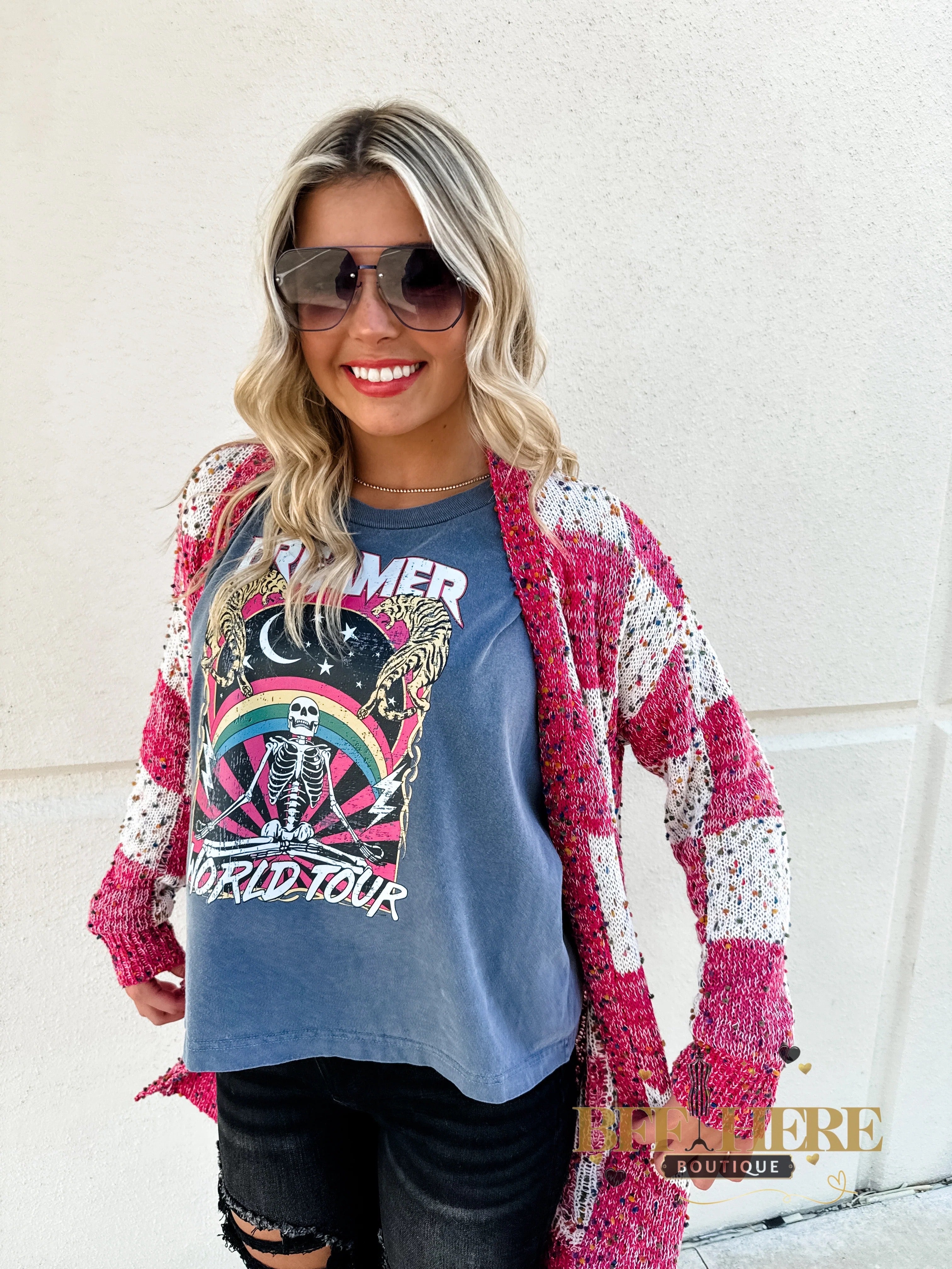 Checkered Miley Dot Cardigan by Blakeley - BFF Here