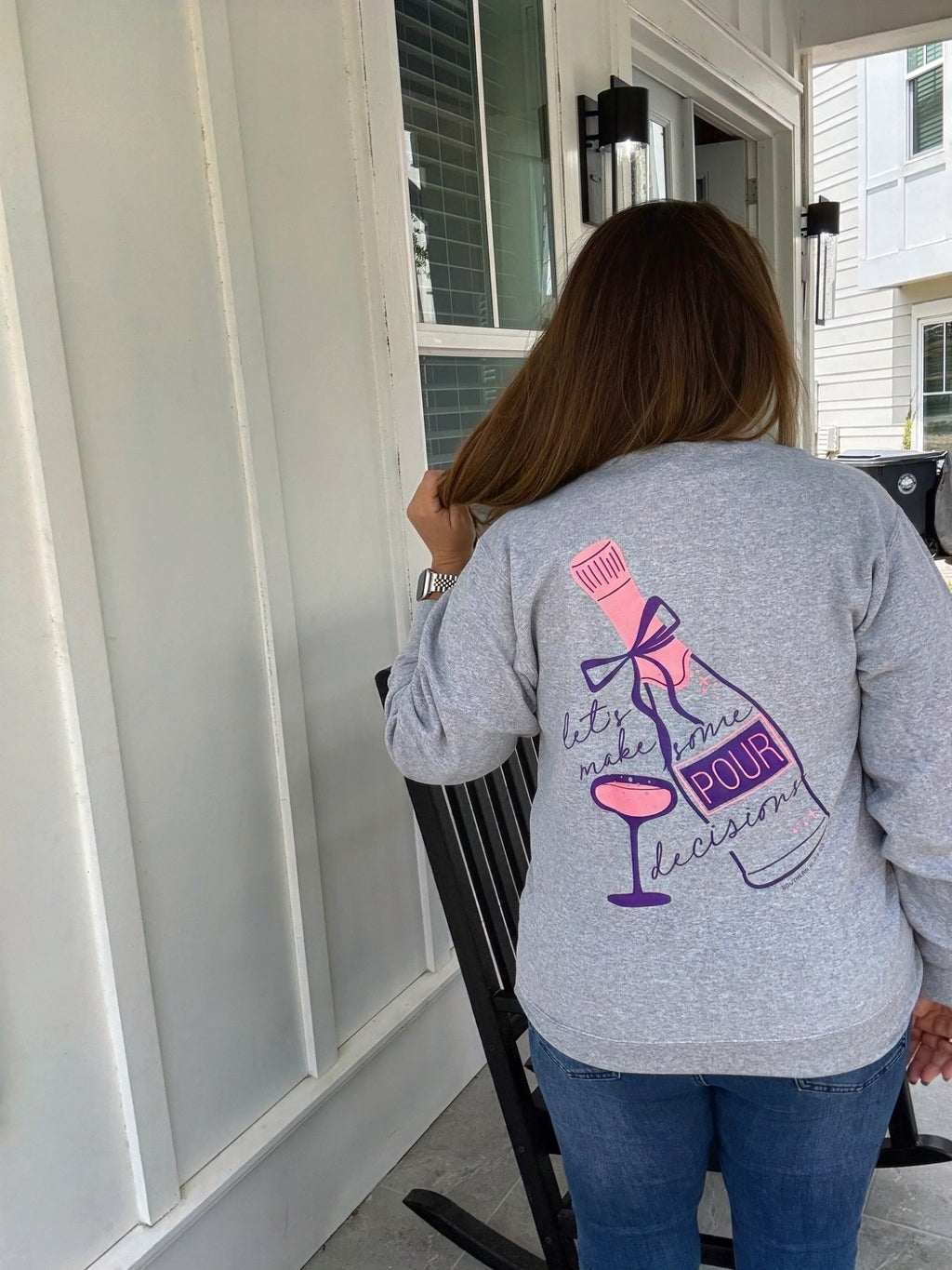 Pour Decisions Sweatshirt by Southern Bliss (ARRAY) — Ships 2-3 weeks - BFF Here