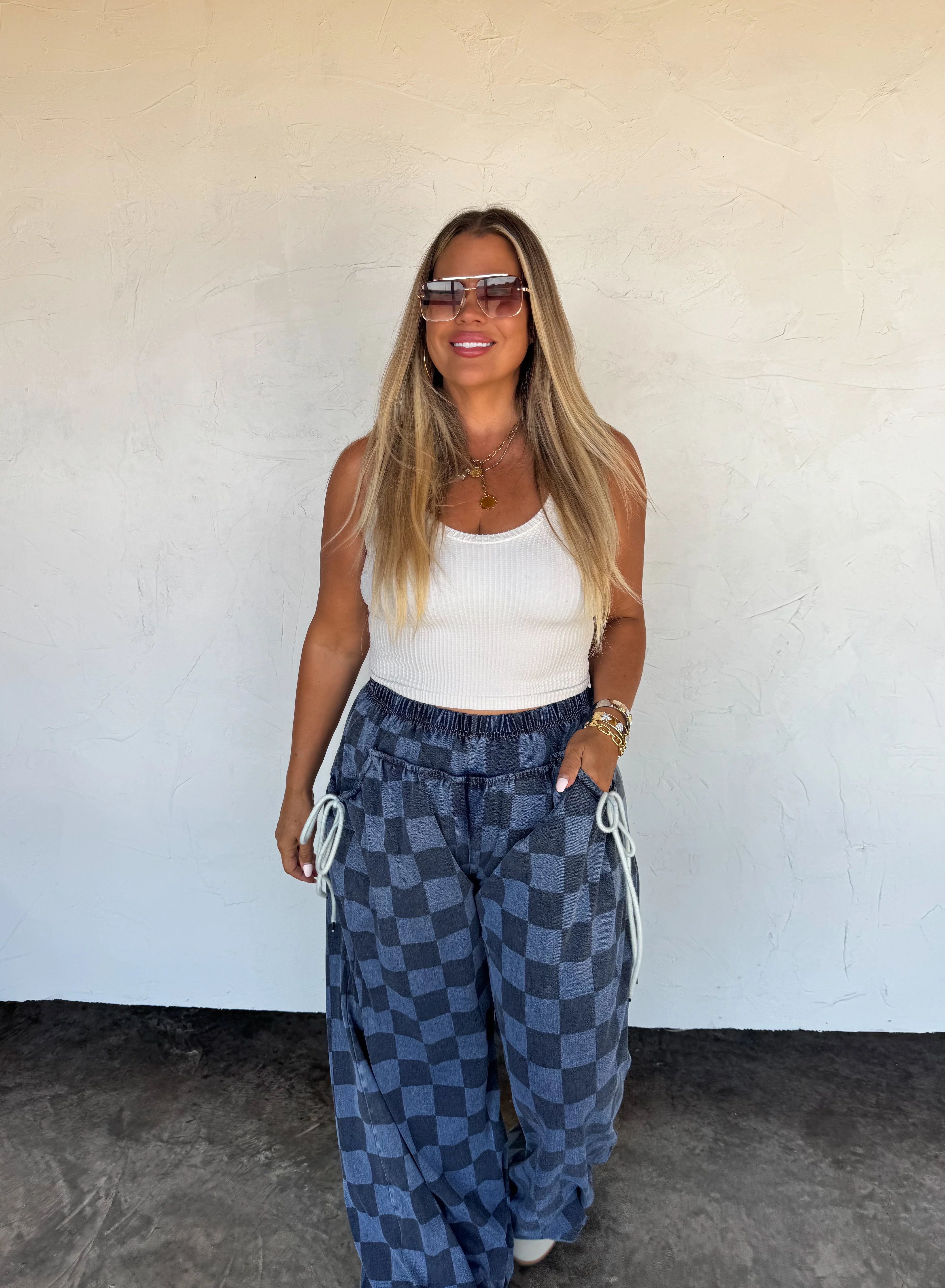 PREORDER: Go With The Flow Checkered Pants by Blakeley (ETA: Late December) - BFF Here